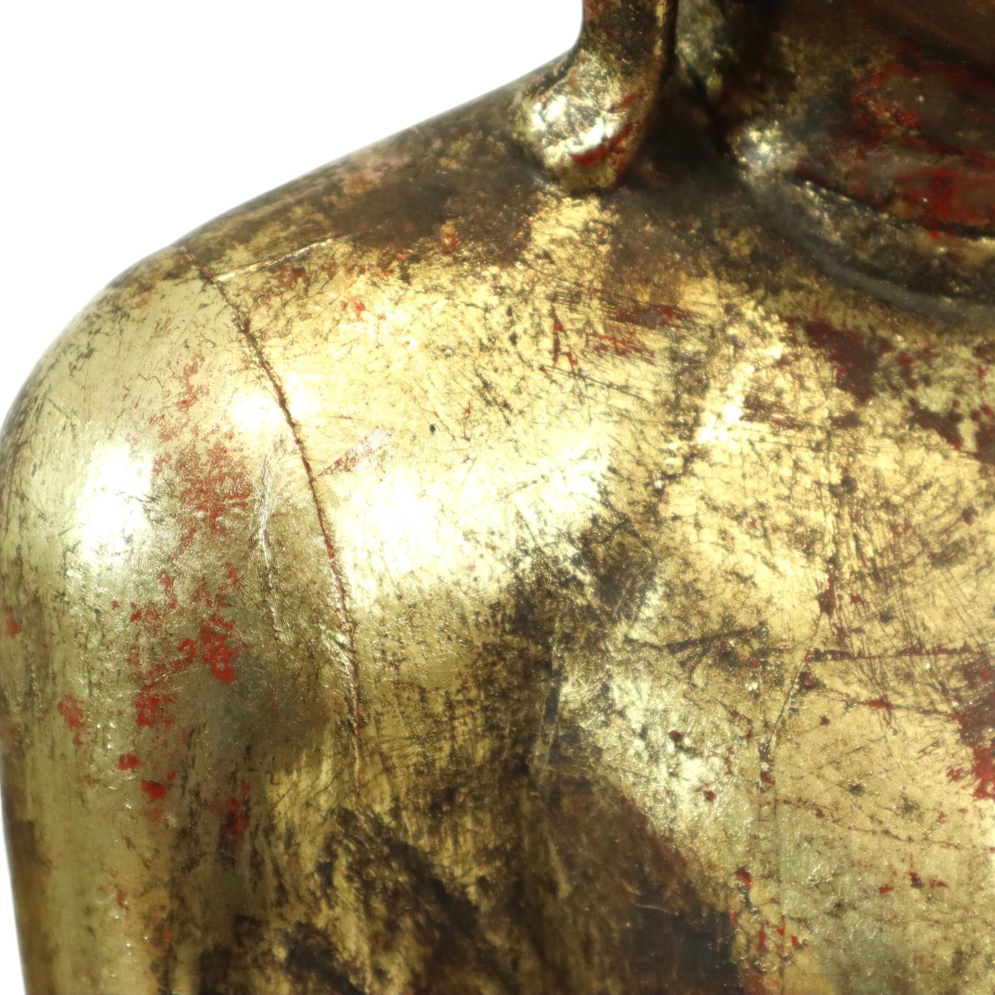 Huge Buddha Statue Gilded Wood Mandalay Burma 140cm 2