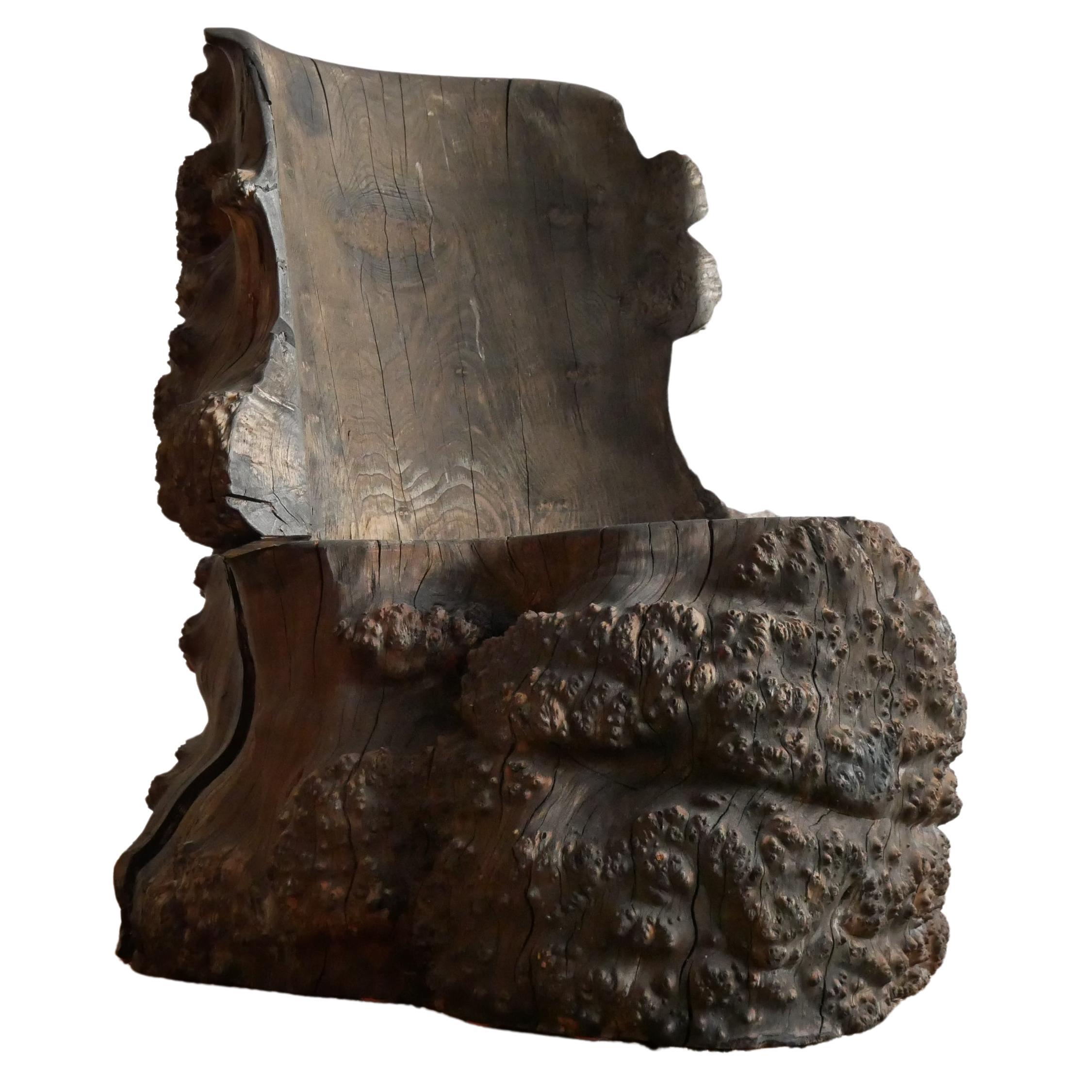 Huge Burl Wood Stump Chair For Sale