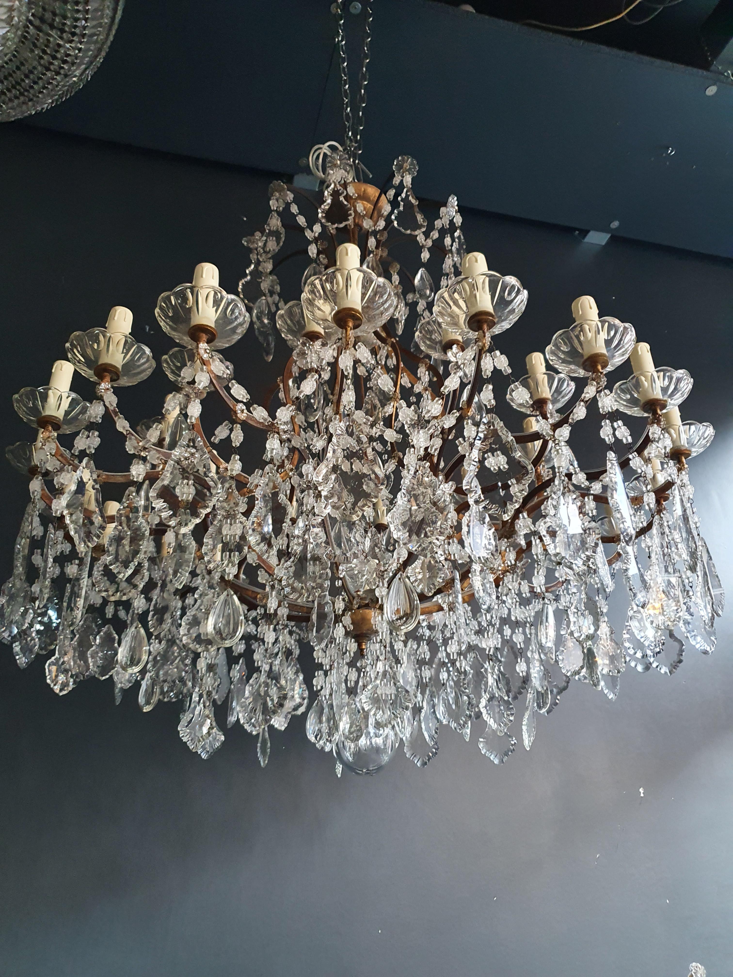 European Huge Candelabrum Crystal Antique Chandelier Classic traditional Massive Wide For Sale