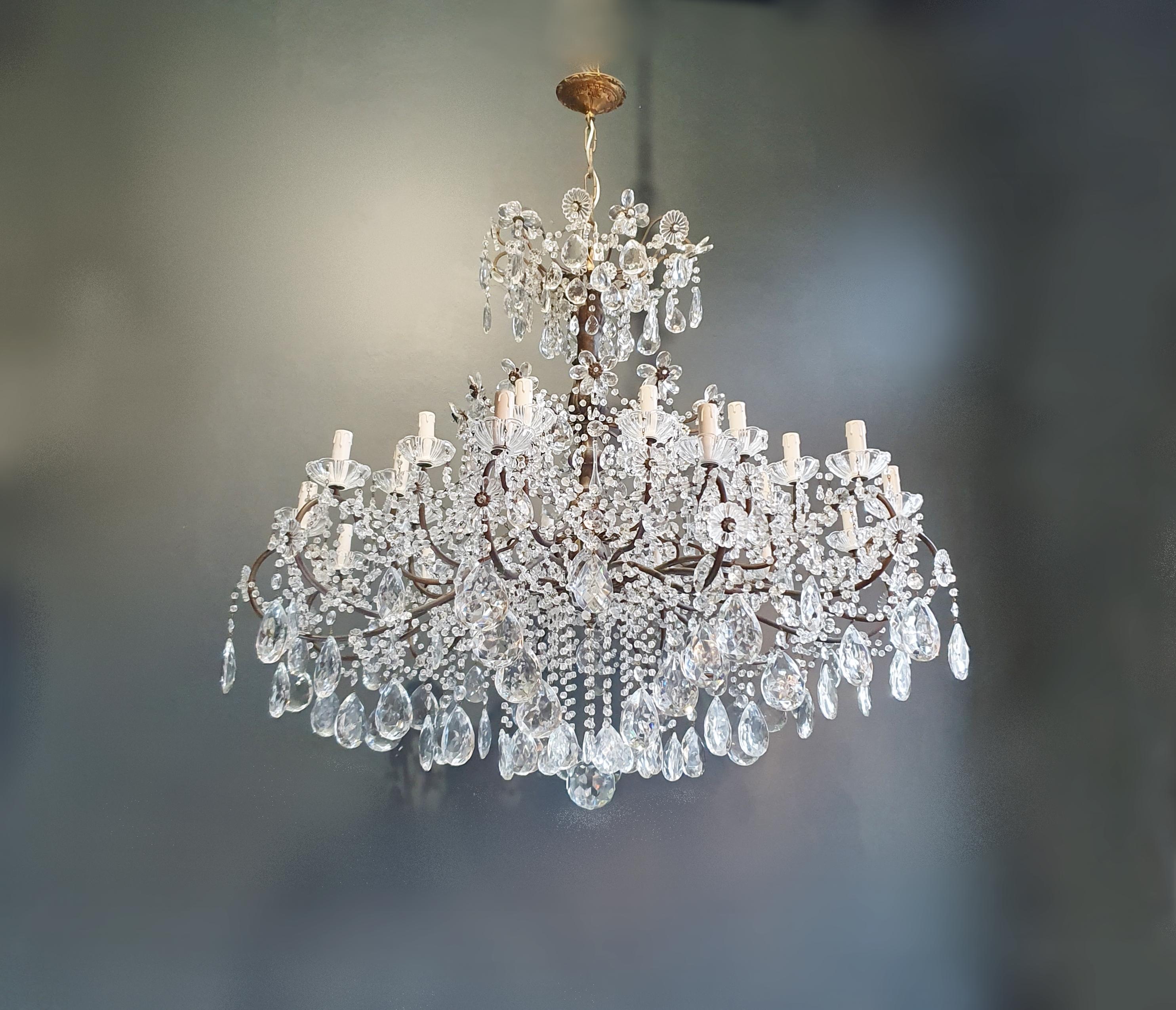 Huge Candelabrum Crystal Antique Chandelier Ceiling Lustre Art Nouveau For Sale 1