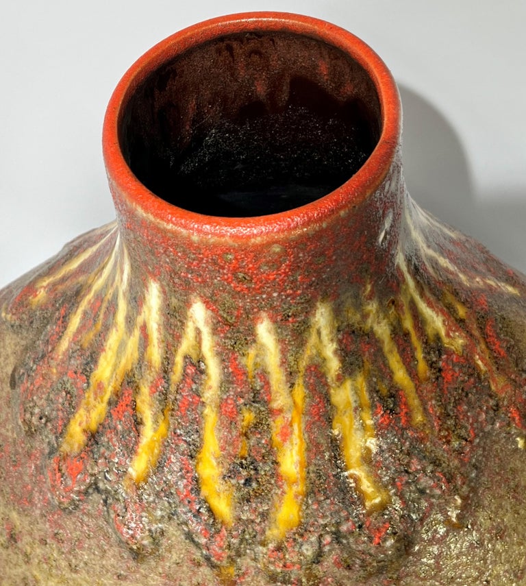 Huge Carstens Tönnieshof Fat Lava Vase with Extraordinary Sculptural Form, C1970 For Sale 2