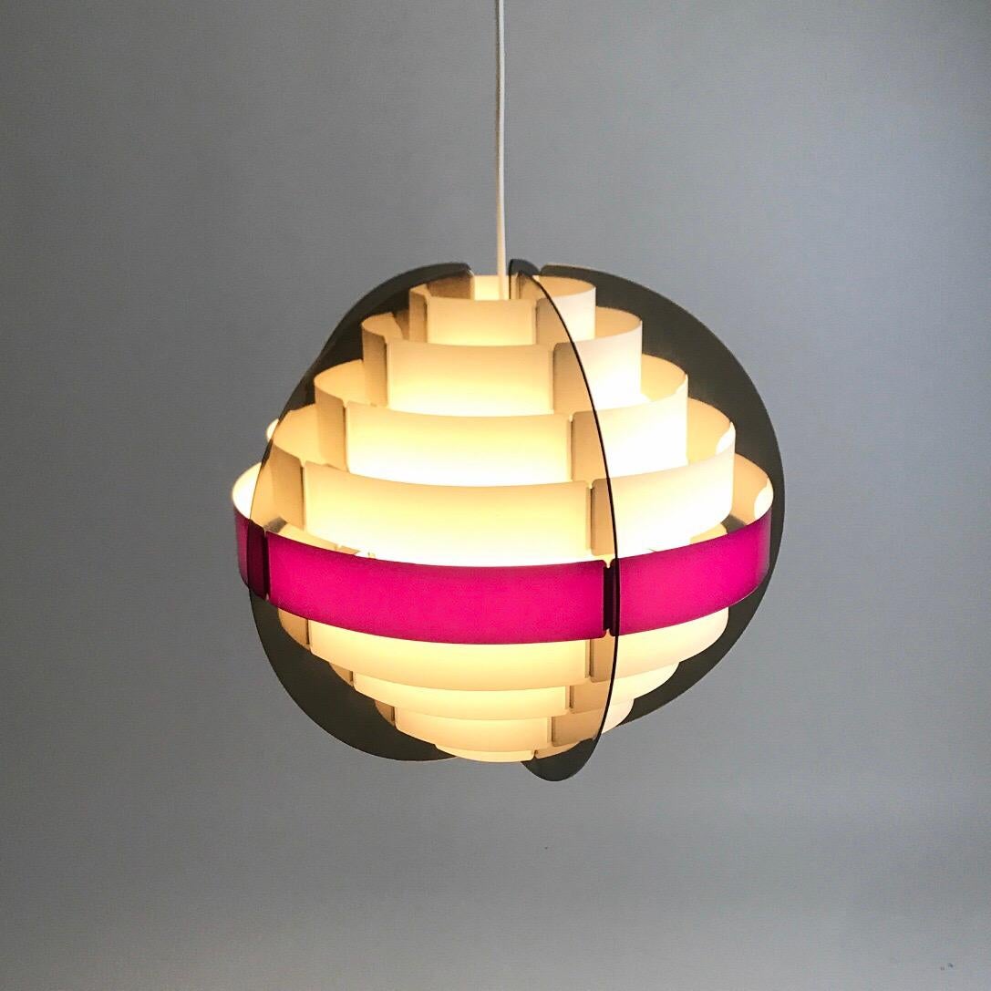 Huge Ceiling Light by Brylle and Jacobsen for Quality System, Denmark, 1970s In Good Condition In Haderslev, DK