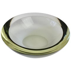 Huge 12" Cenedese Attributed Vintage Italian Murano Glass Bowl or Centerpiece