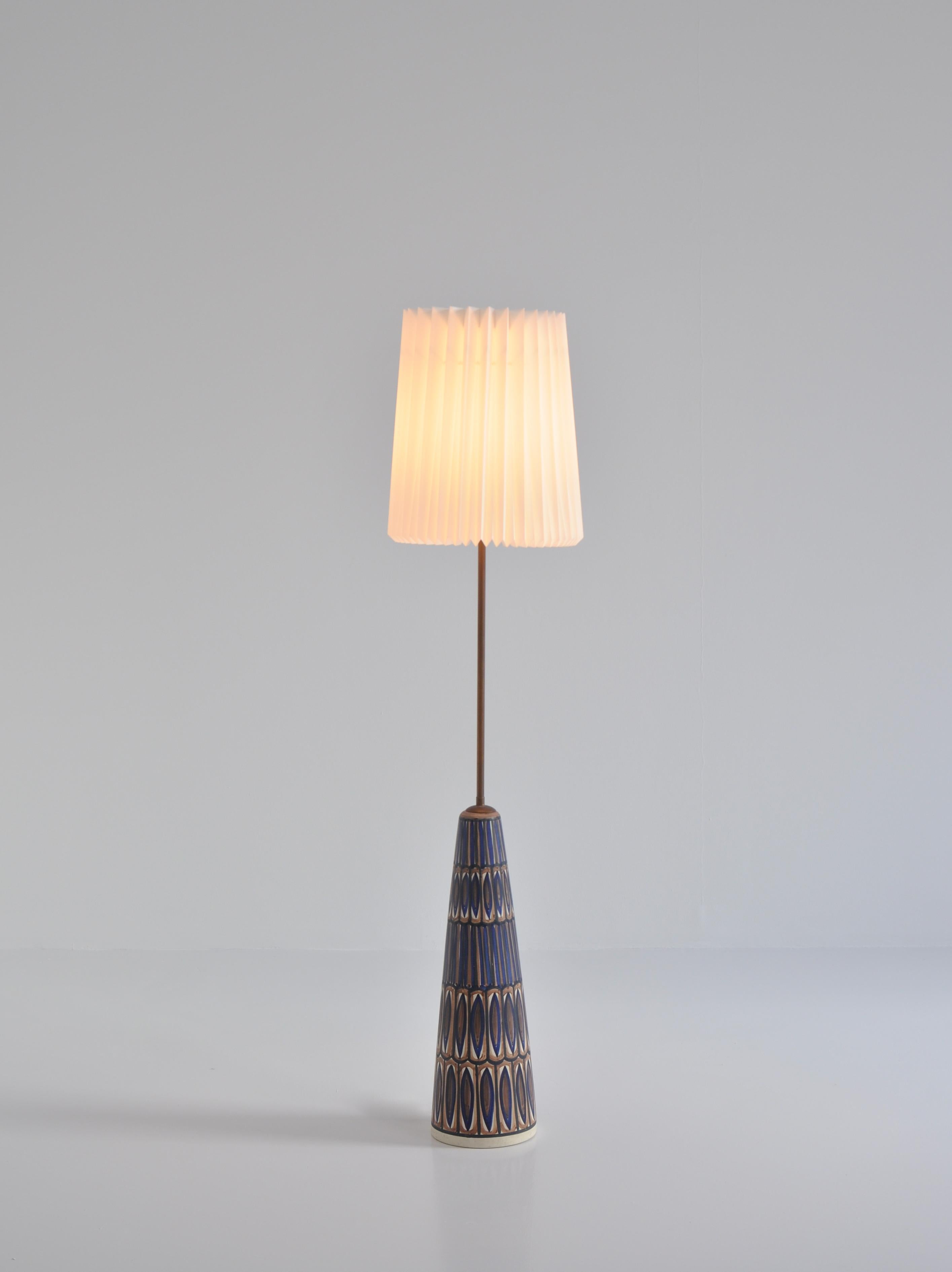 Scandinavian Modern Huge Ceramic Floor Lamp by Noomi Backhausen for Søholm, 1960s, Danish Modern