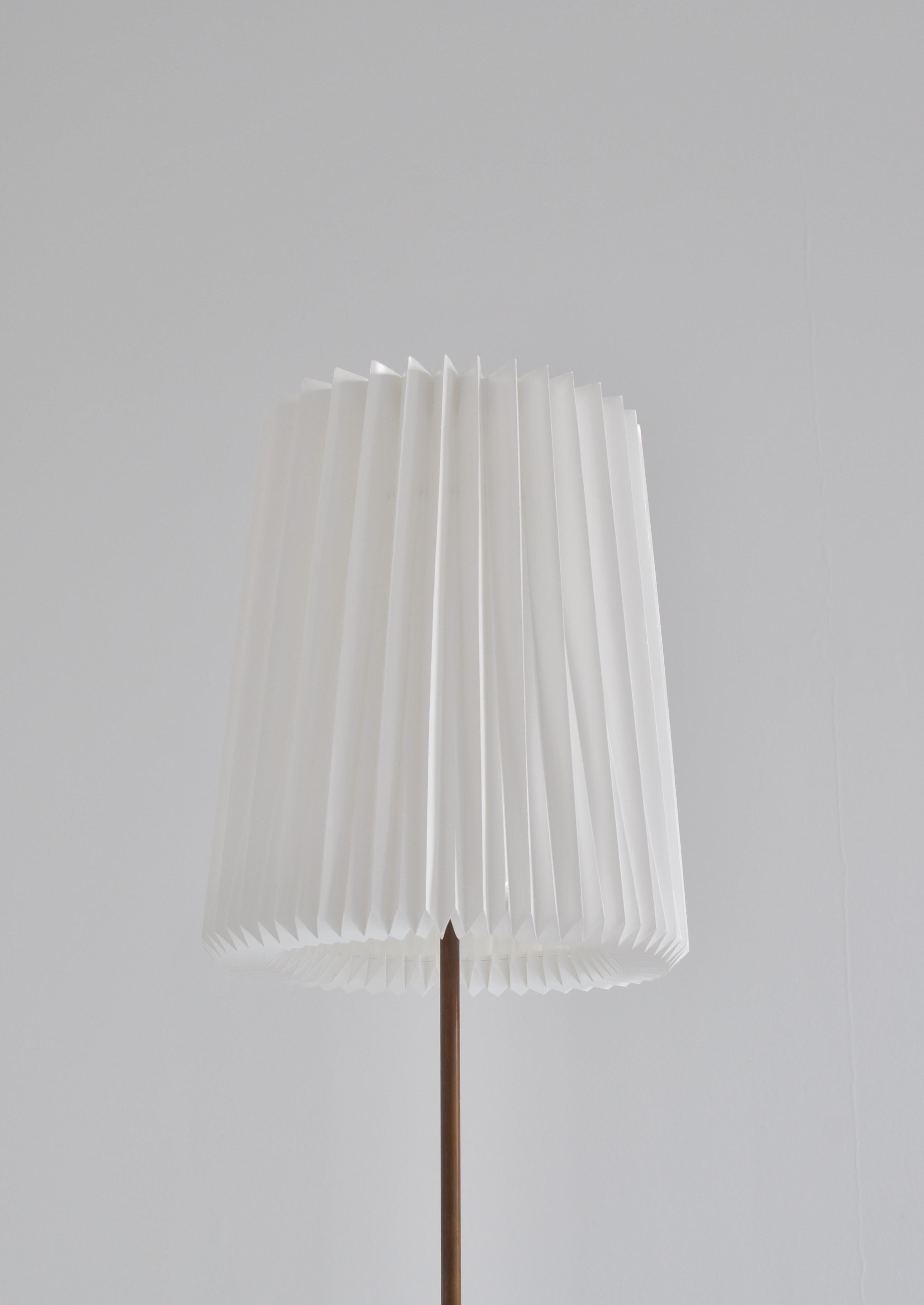 Brass Huge Ceramic Floor Lamp by Noomi Backhausen for Søholm, 1960s, Danish Modern