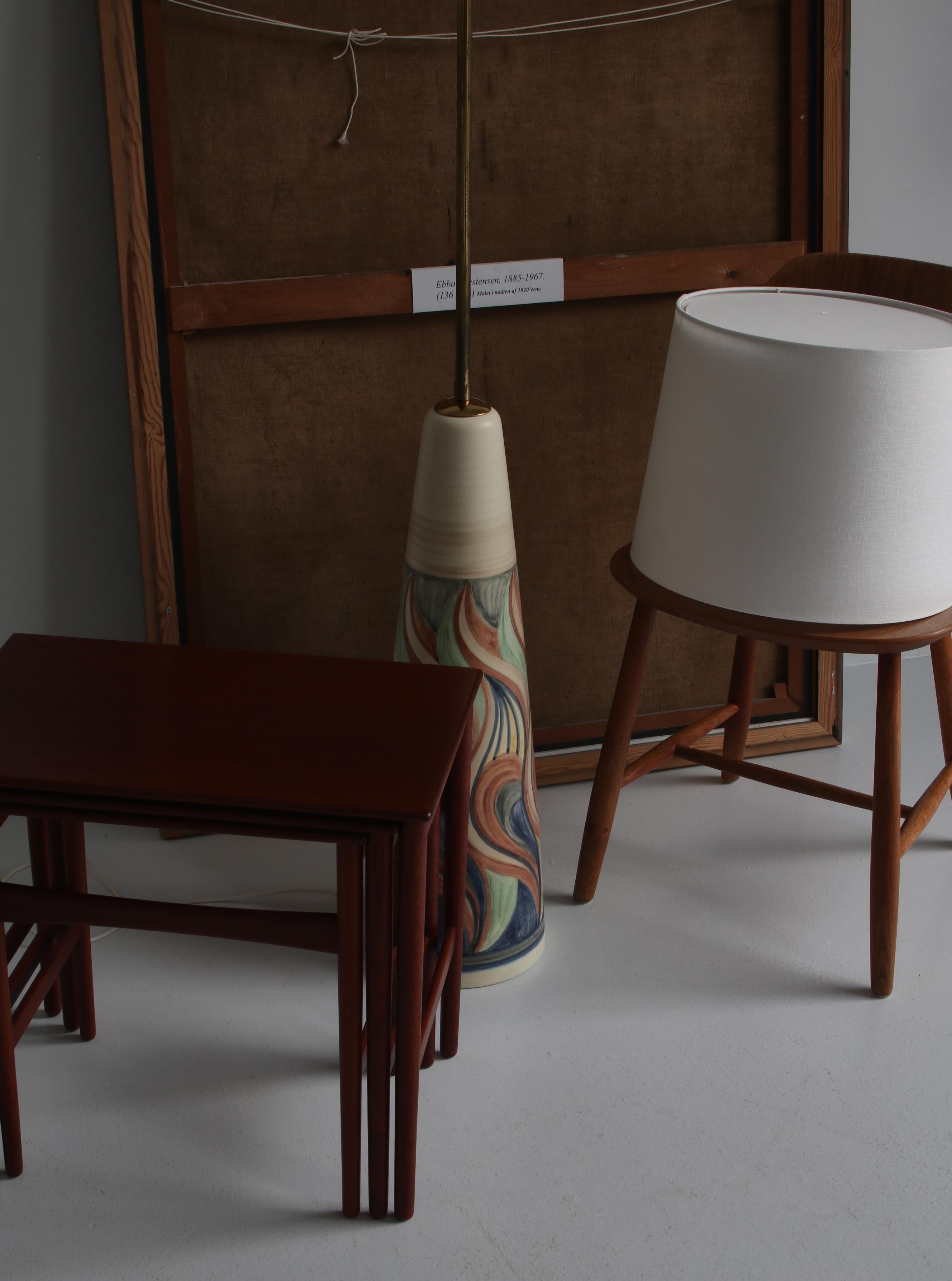 Large Ceramic Floor Lamp by Rigmor Nielsen for Søholm, 1960s, Danish Modern 4