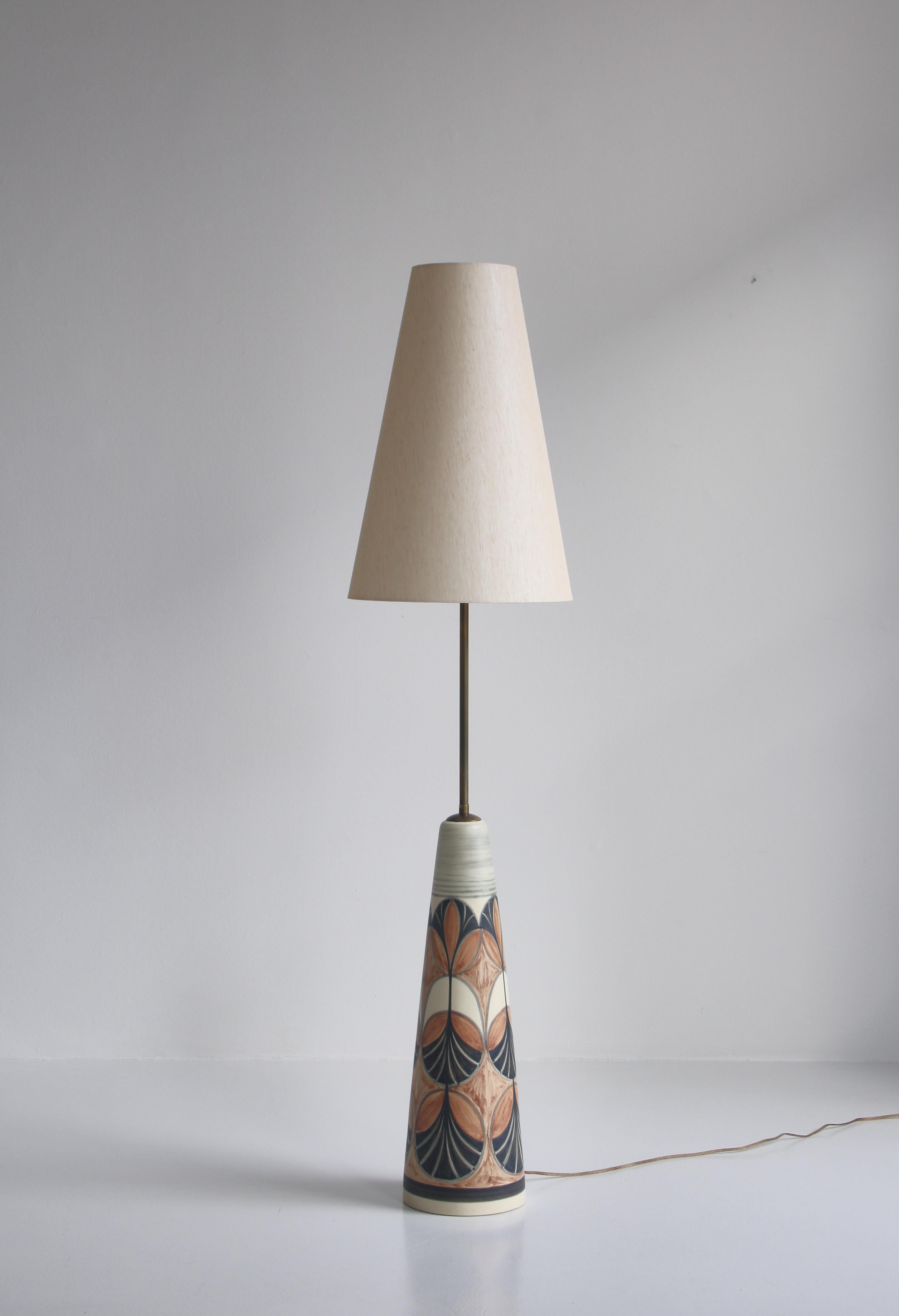 Huge Ceramic Floor Lamp by Rigmor Nielsen for Søholm, 1960s, Danish Modern 7