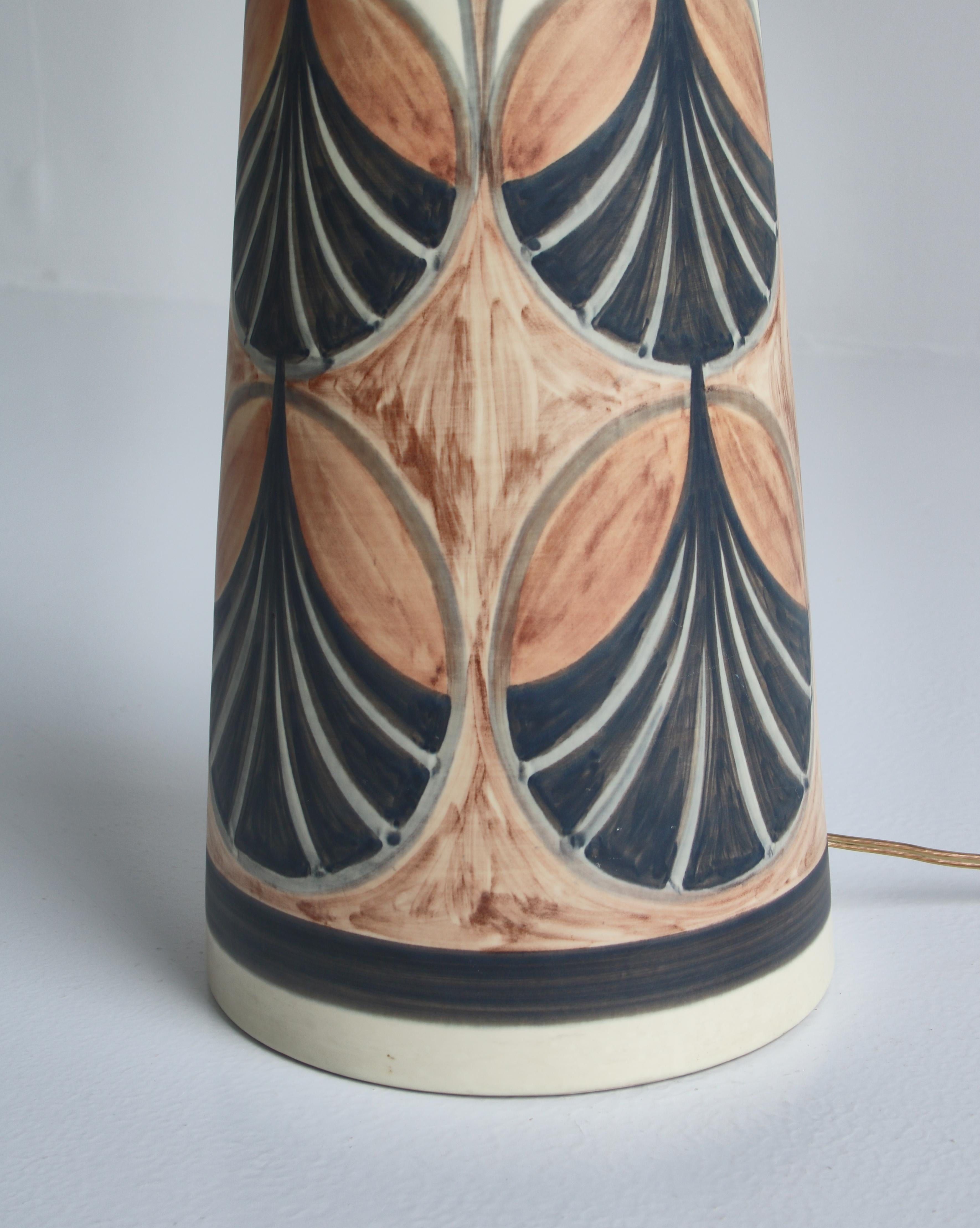 Huge Ceramic Floor Lamp by Rigmor Nielsen for Søholm, 1960s, Danish Modern 1