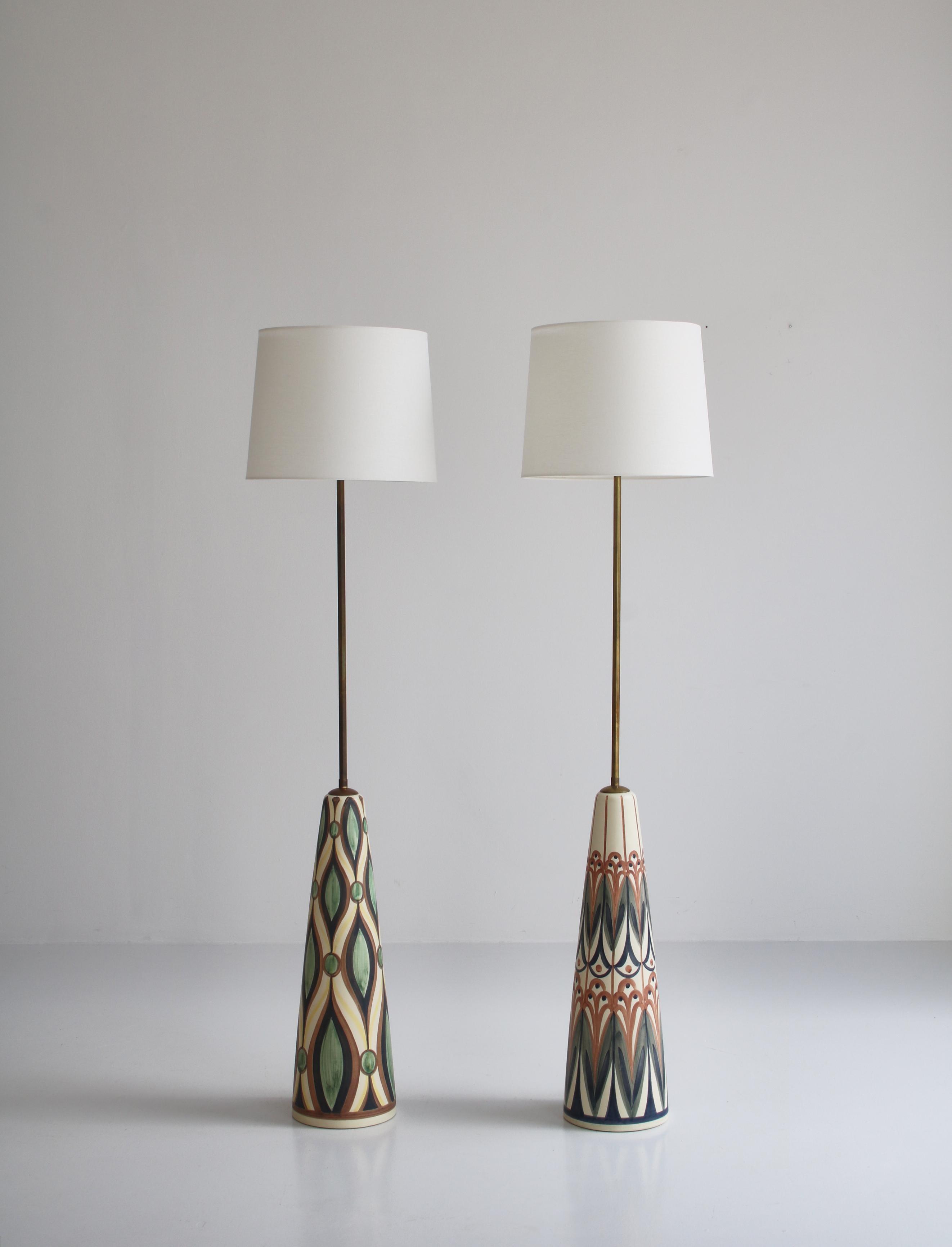 Huge Ceramic Floor Lamp by Rigmor Nielsen for Søholm, 1960s, Danish Modern 3