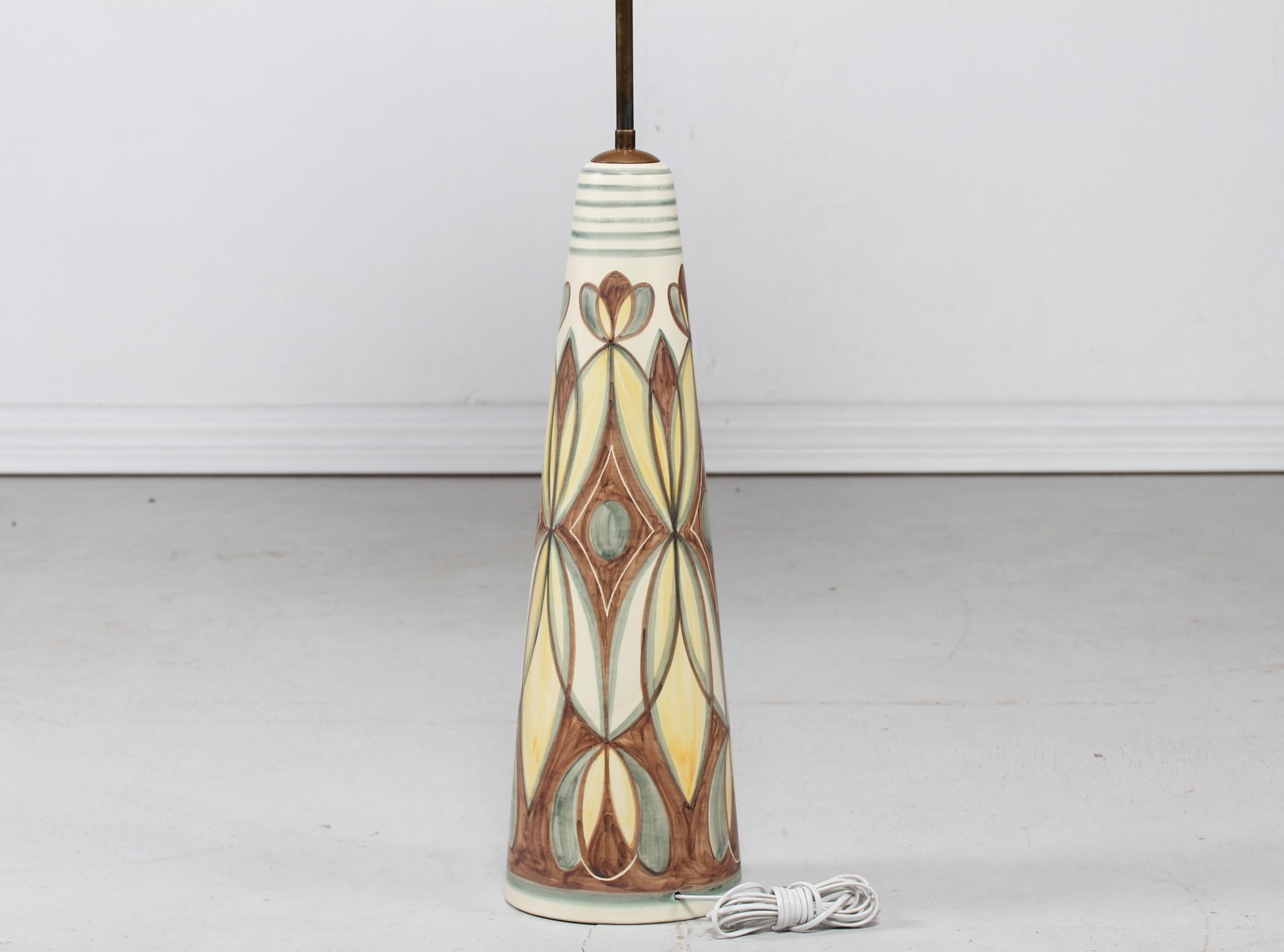 Huge Ceramic Floor Lamp by Rigmor Nielsen for Søholm Denmark 1950s Mid-Century For Sale 2