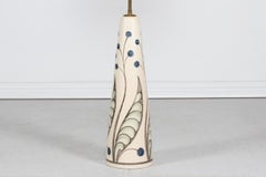 Huge Ceramic Floor Lamp by Rigmor Nielsen for Søholm Denmark 1950s Midcentury