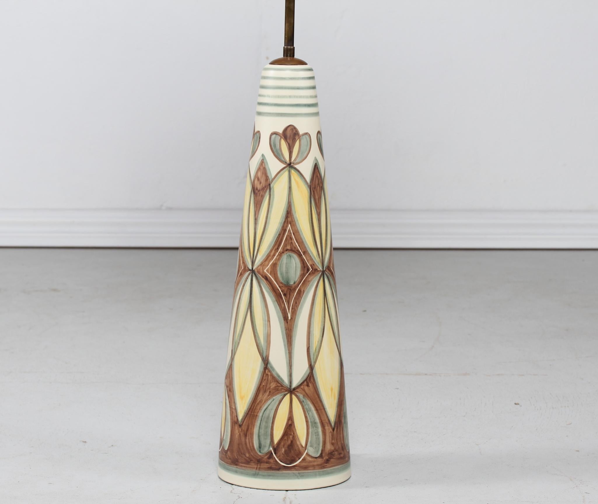 Scandinavian Modern Huge Ceramic Floor Lamp by Rigmor Nielsen for Søholm Denmark 1950s Mid-Century For Sale