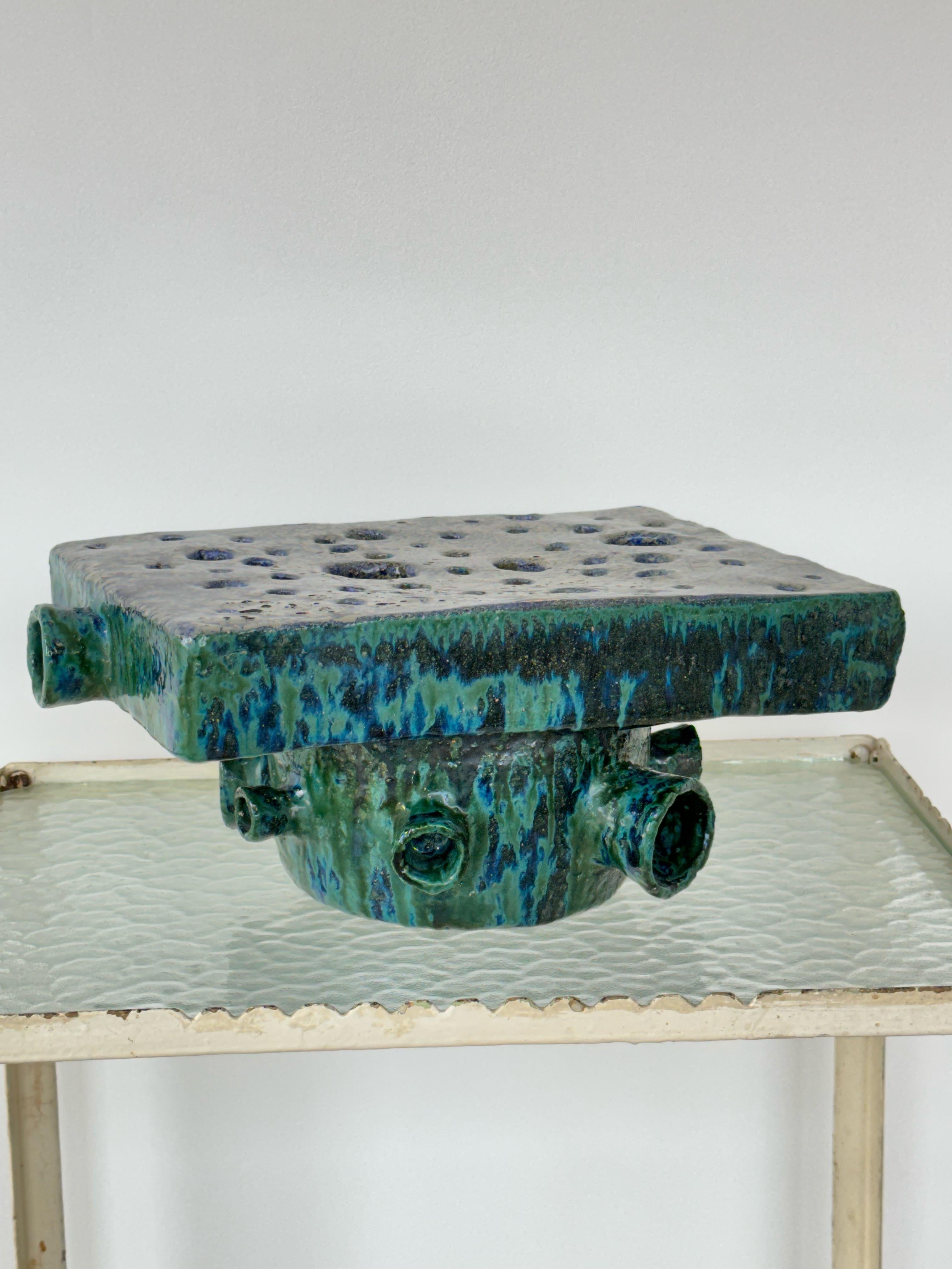 Enorme scultura in ceramica, vaso, pezzo centrale, design organico, Italia, anni '70 in vendita 9