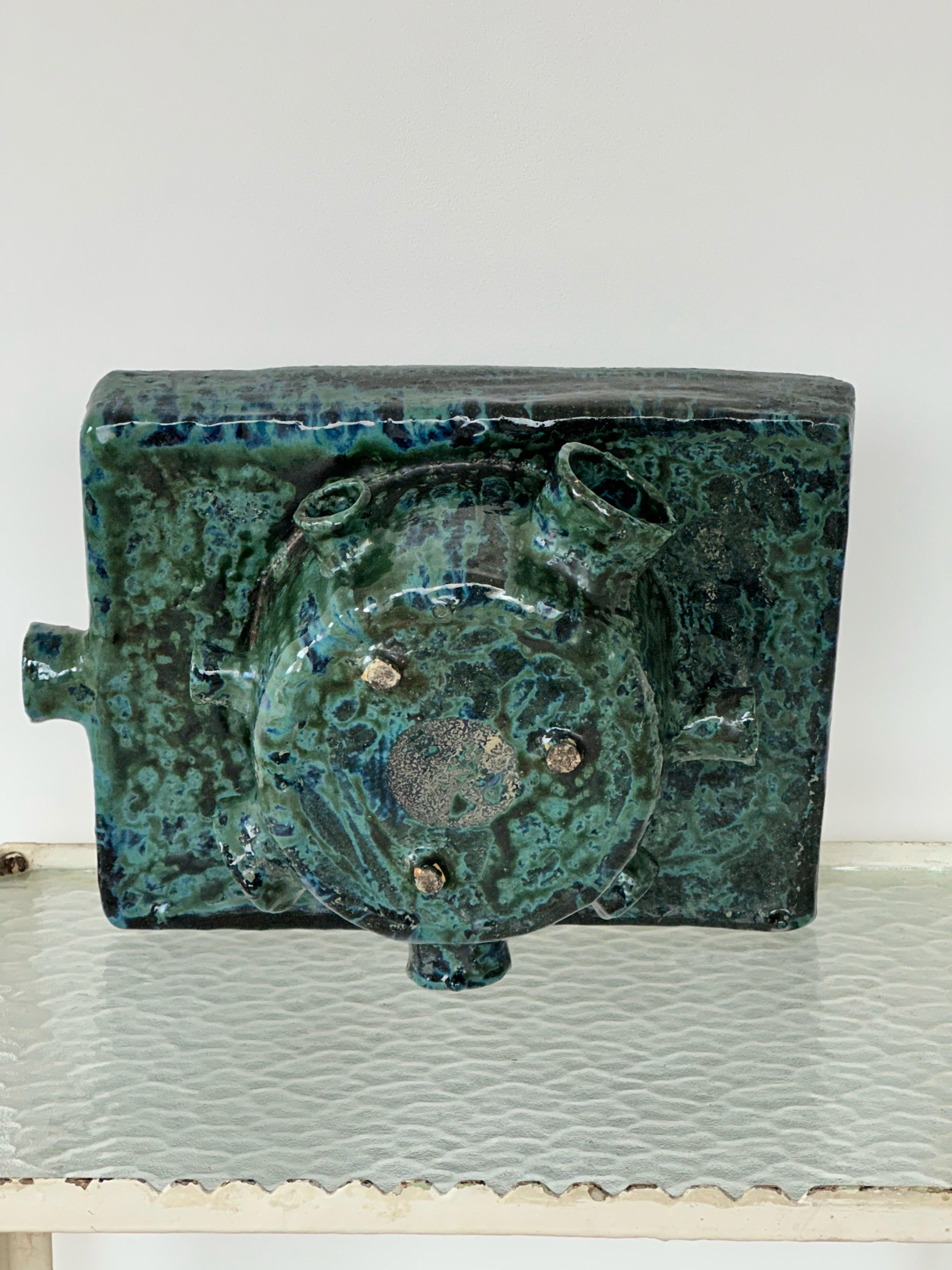 Enorme scultura in ceramica, vaso, pezzo centrale, design organico, Italia, anni '70 in vendita 12