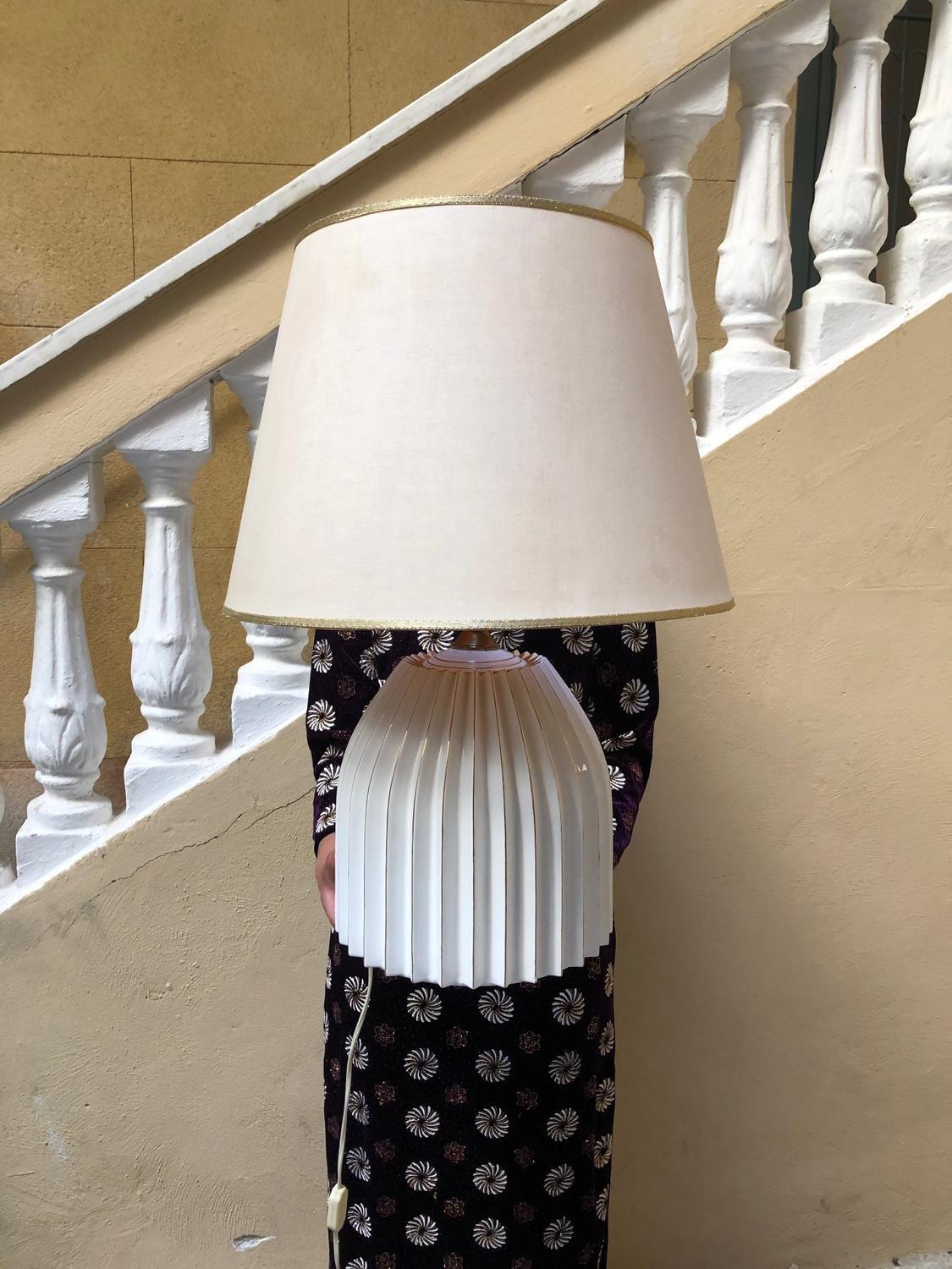 Mid-Century Modern Huge Ceramic Table Lamp attributed to Tommaso Barbi, Italy, 1960s For Sale