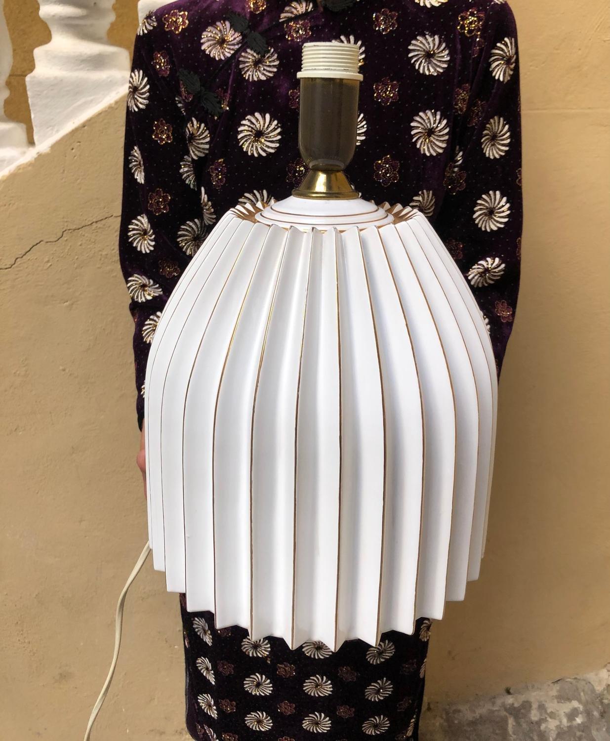 Huge Ceramic Table Lamp attributed to Tommaso Barbi, Italy, 1960s In Good Condition For Sale In Palermo, PA