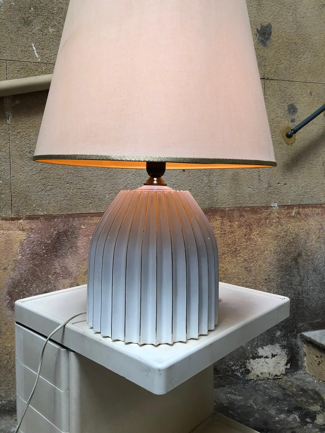 20th Century Huge Ceramic Table Lamp attributed to Tommaso Barbi, Italy, 1960s For Sale