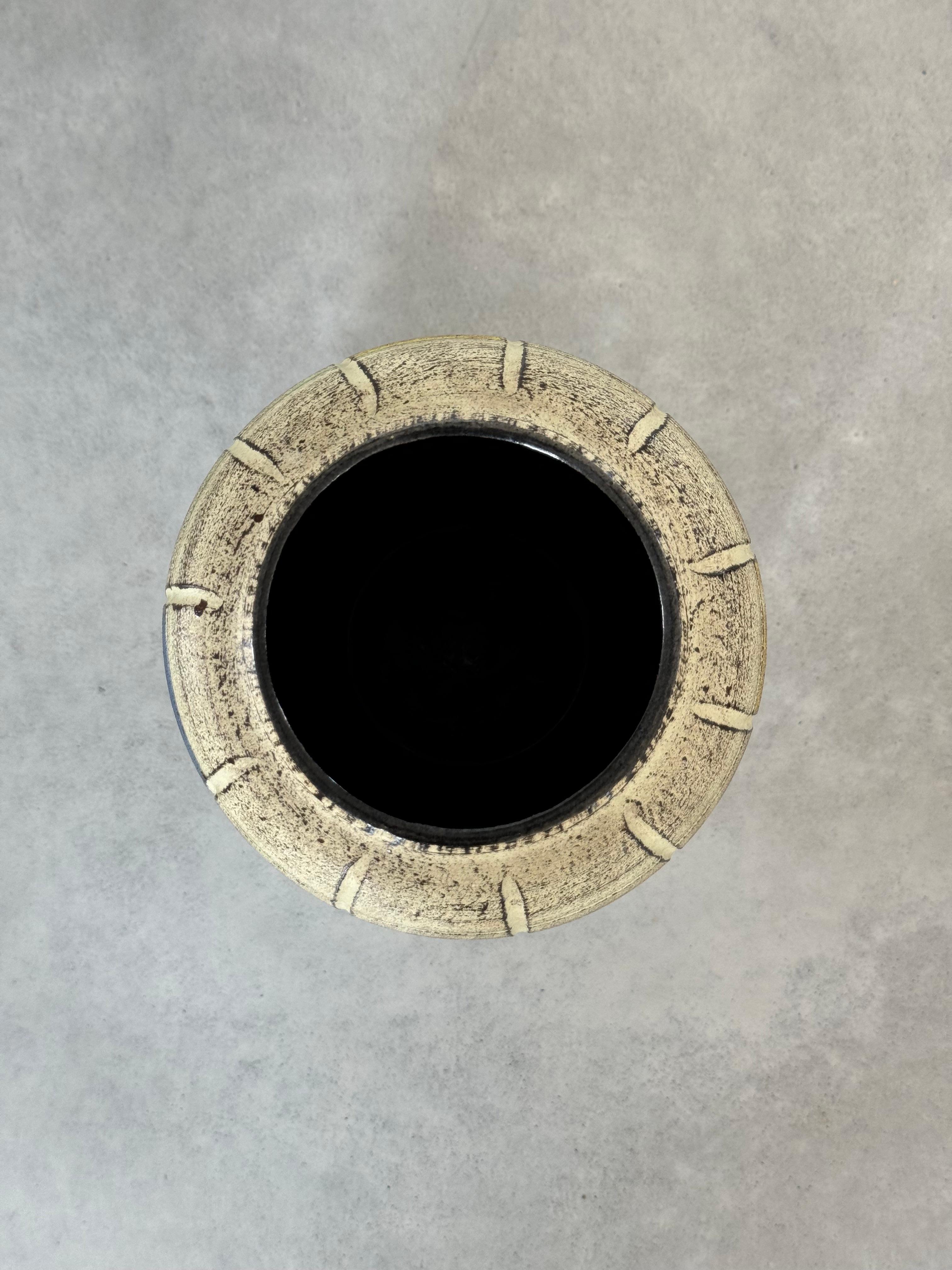 Riesige Keramikvase, abstraktes Design von Spara Keramik Westdeutschland um 1960 (Deutsch) im Angebot