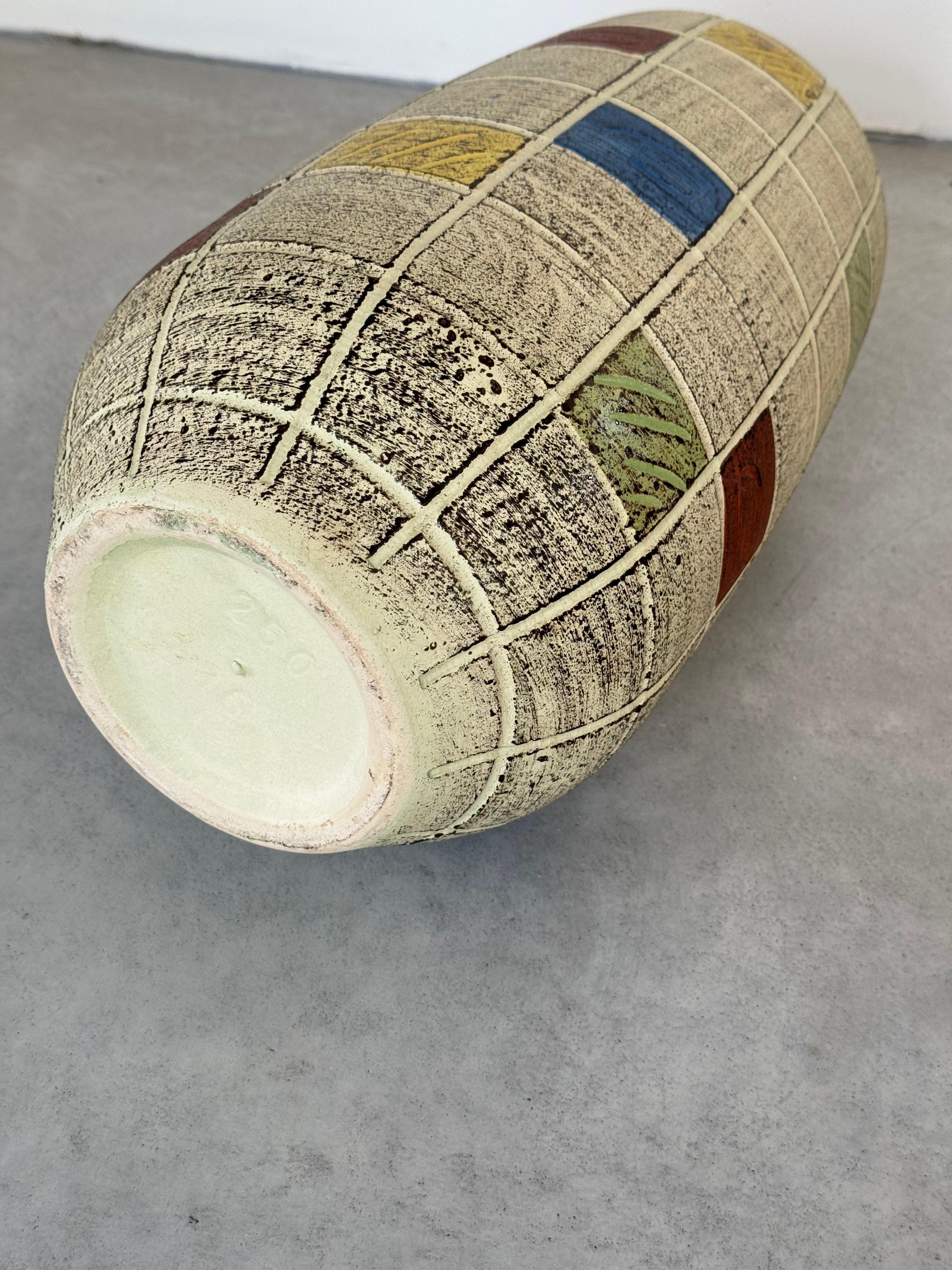 Riesige Keramikvase, abstraktes Design von Spara Keramik Westdeutschland um 1960 im Angebot 2
