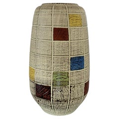 Riesige Keramikvase, abstraktes Design von Spara Keramik Westdeutschland um 1960