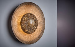 Énorme lampe murale en céramique grise, Danemark, années 1970