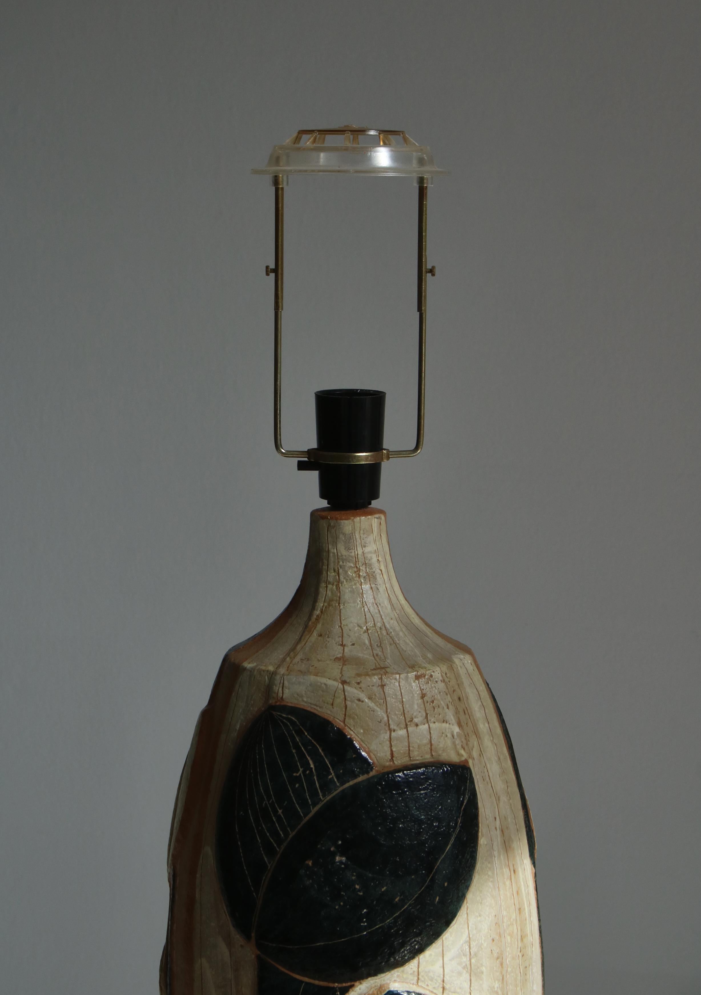 Große Keramik-Tischlampe von Noomi Backhausen für „Sholm“, Dänemark, 1960er Jahre im Angebot 2