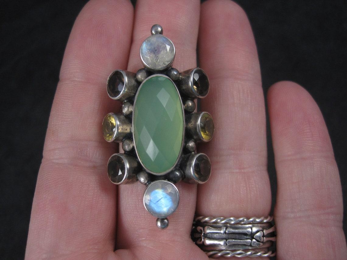 Huge Chalcedony Moonstone Ring Sz 8 Nicky Butler Limited Edition In New Condition For Sale In Webster, SD