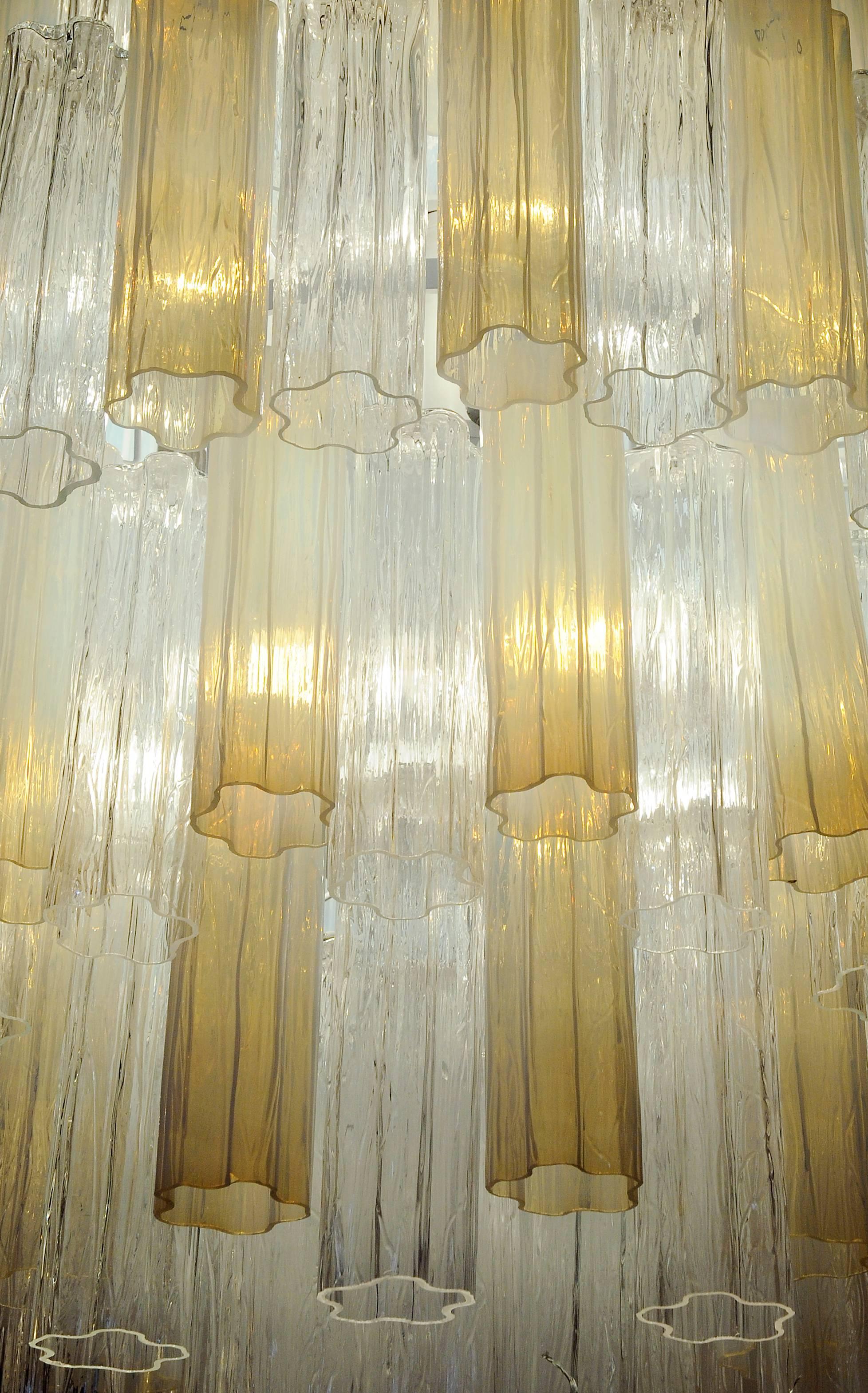 Smaltato Enorme  Lampadario  di Toni Zuccheri per Venini, anni '60 in vendita