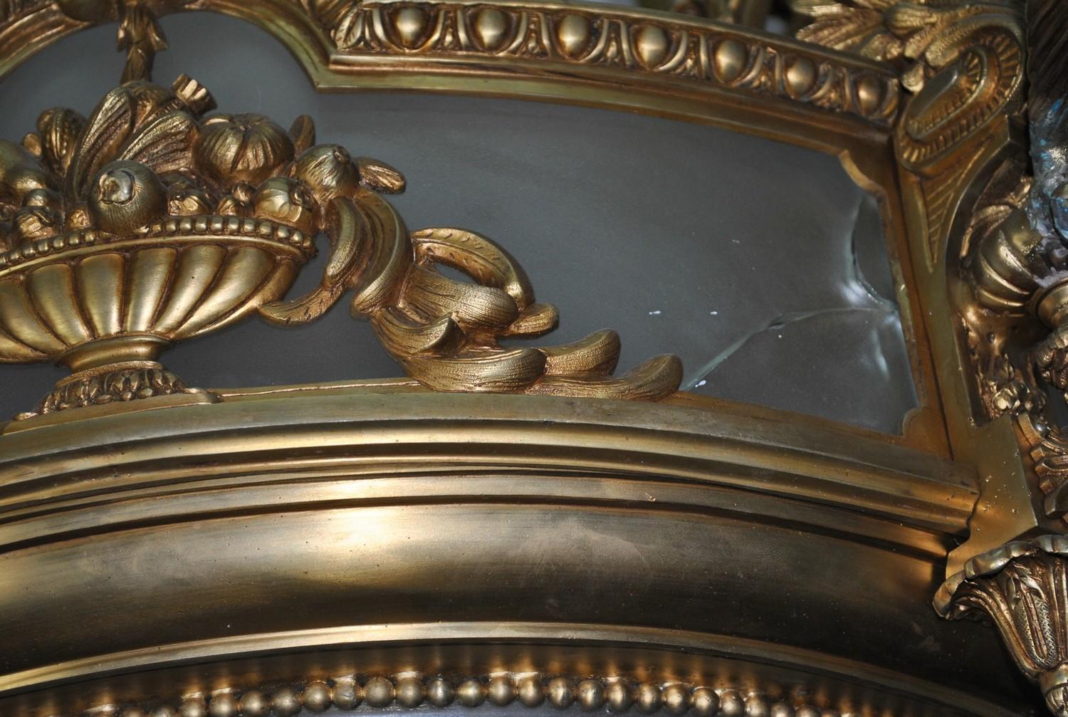 Enorme lampadario in bronzo e vetro, XX secolo in vendita 10