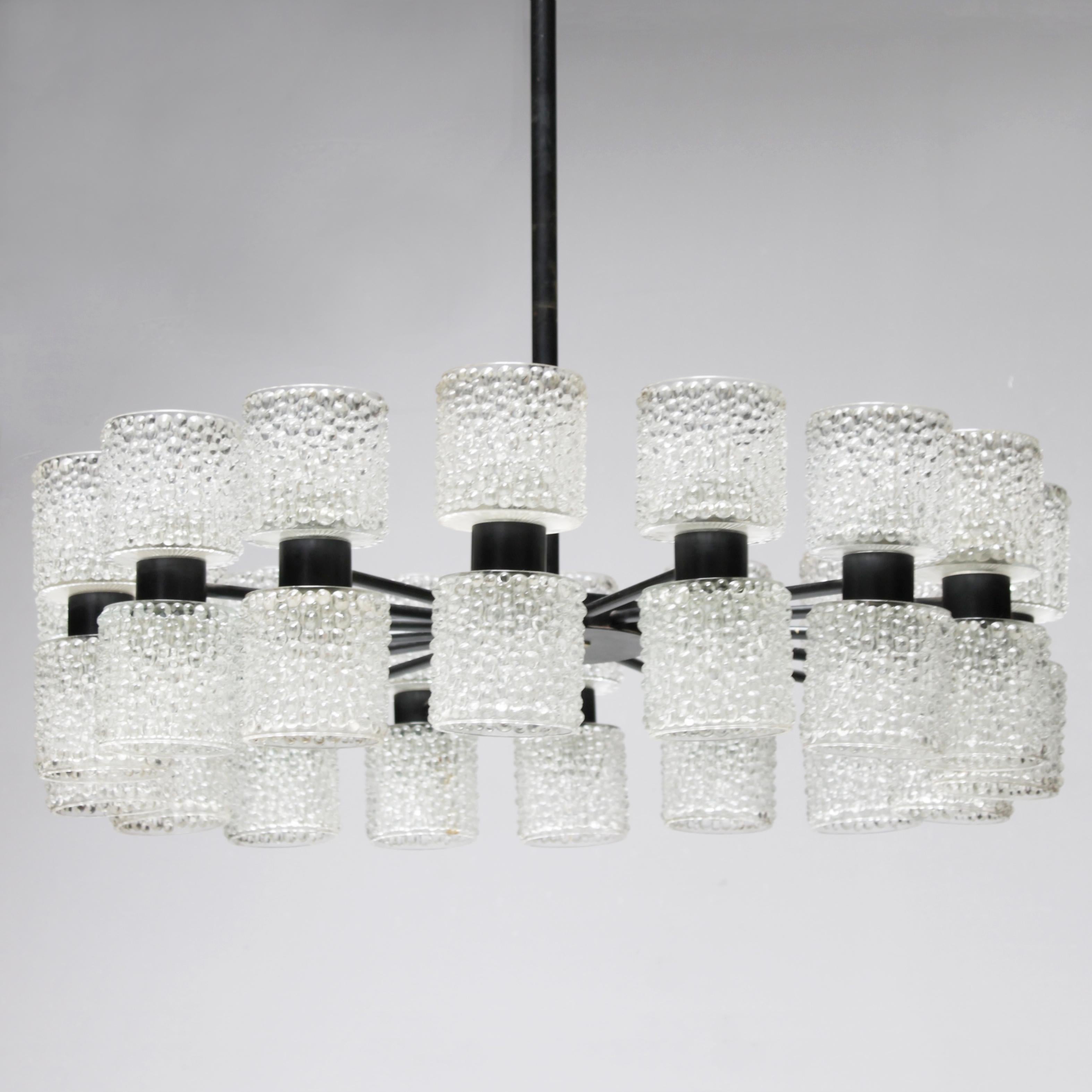 Metal Huge Chandelier 'Zonnewende' by J.W. Bosman for RAAK Amsterdam, 1965