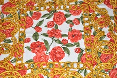 Huge Chanel "Limited Edition Magnificent "Golden CC Bracelet" Jacquard Scarf