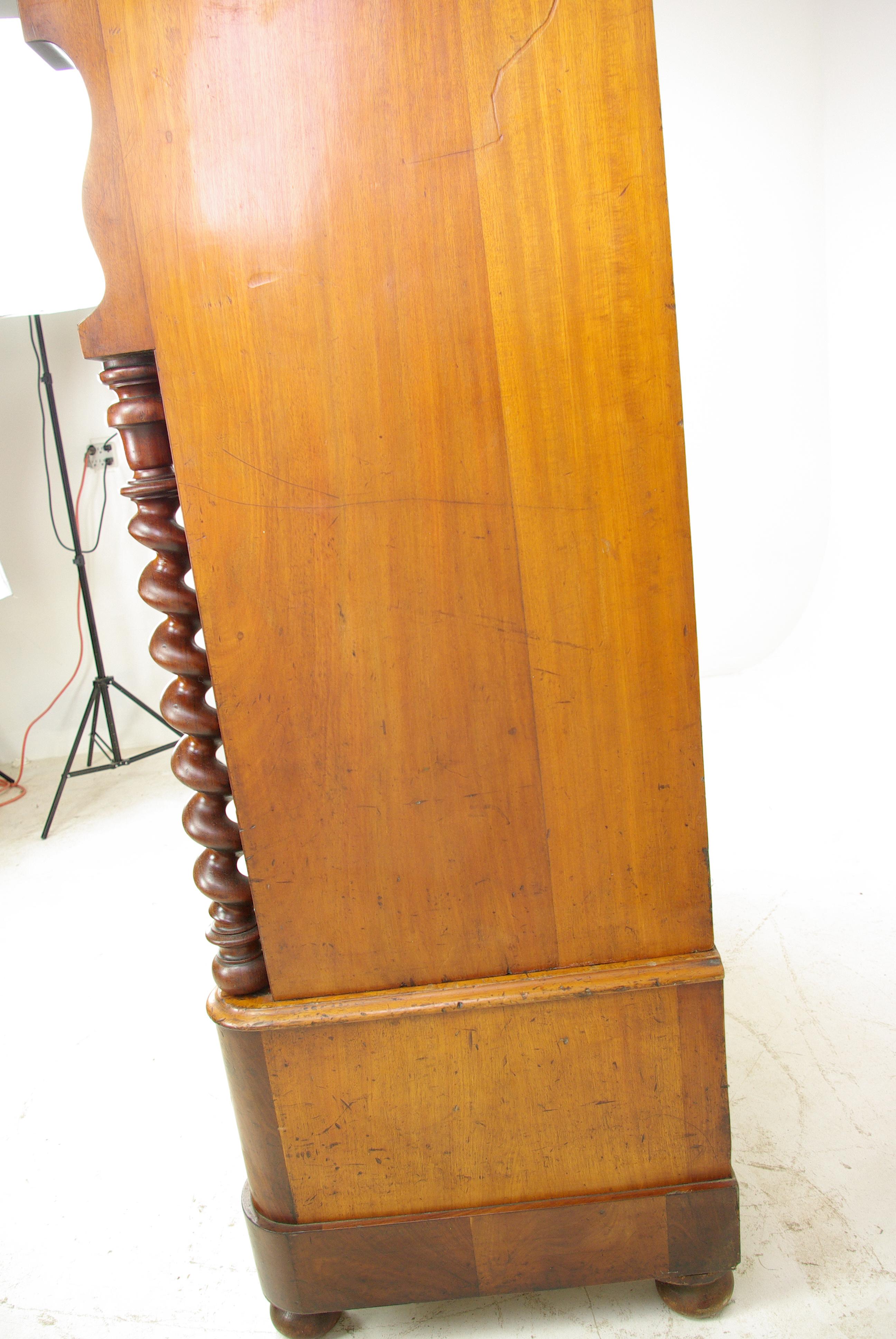 Énorme commode:: commode ancienne en noyer:: Barley Twist:: Écosse:: 1880 7