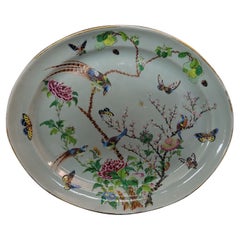 Huge Chinese Oval Deep Meat Platter from 19th Century