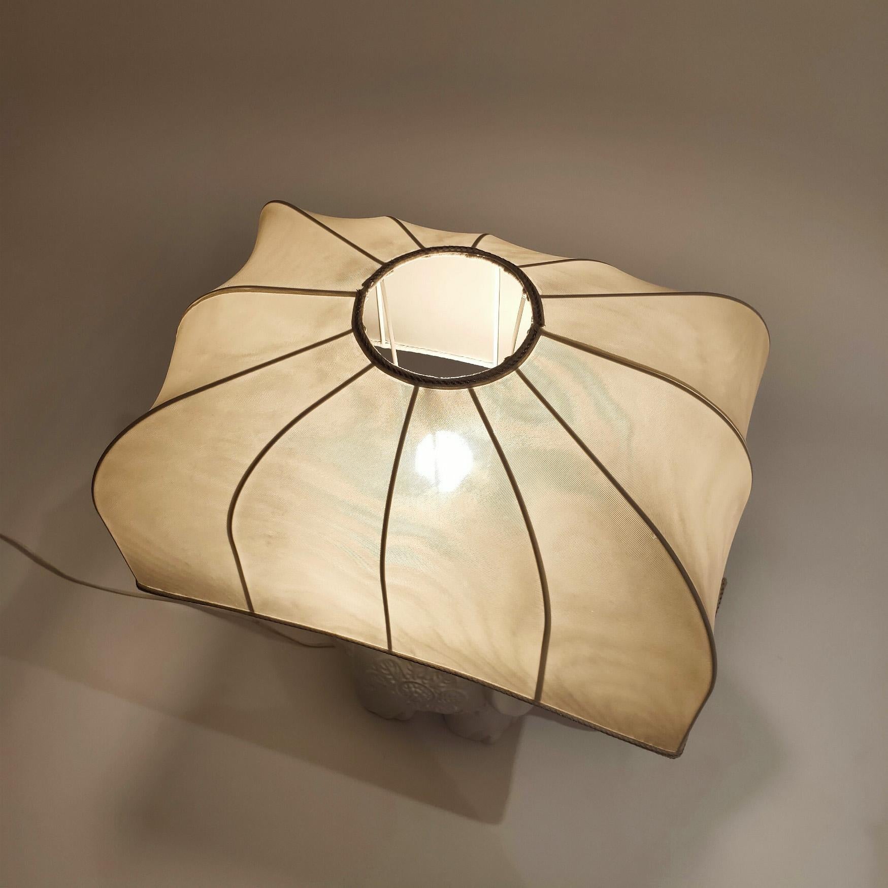 Huge Chinoiserie style ceramic table lamp from Cetres, Spain, 1970s For Sale 5