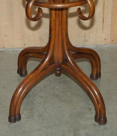 HUGE CIRCA 1900's THONET REVOLVING BENTWOOD HAT COAT & SCARF FLOOR STANDING RACK