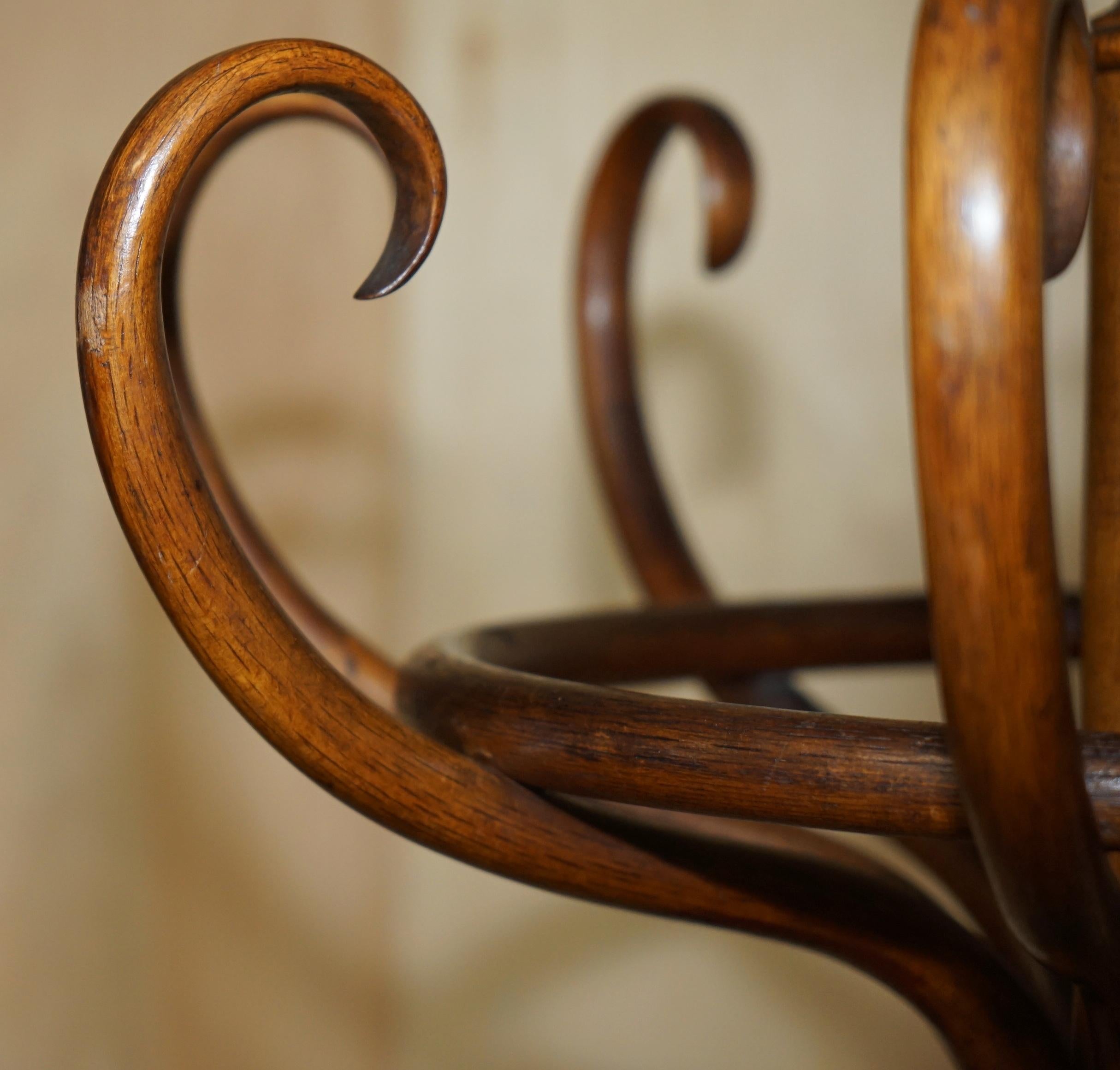 Legno curvato ENORME PORTATILE IN LEGNO BENTORNATO DEL CIRCA DEL 1900 PER CAPPELLI E SCIARPE in vendita