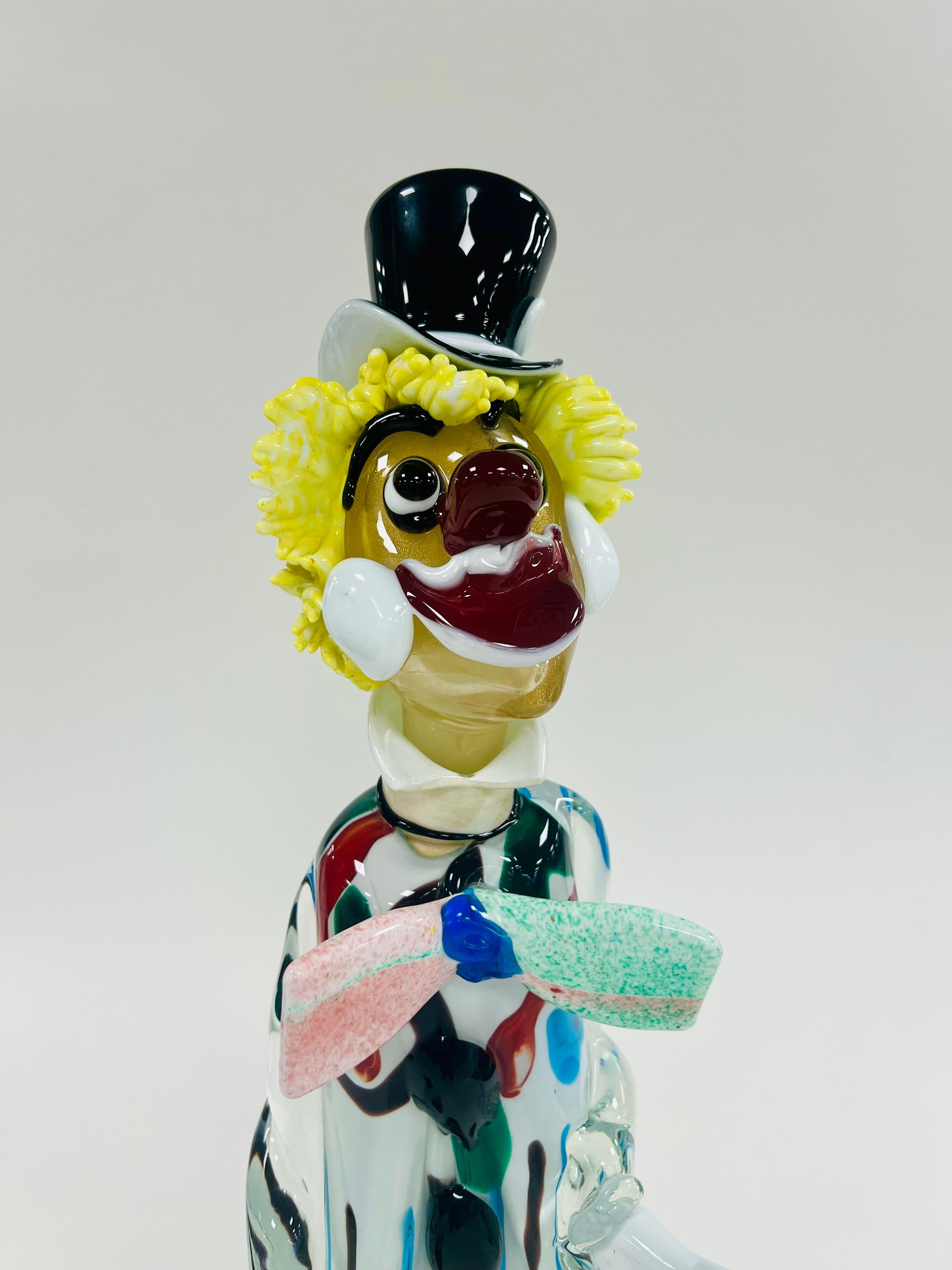 Mid-Century moderno Enorme pagliaccio in vetro di Murano di Gino Cenedese circa 1950 in vendita