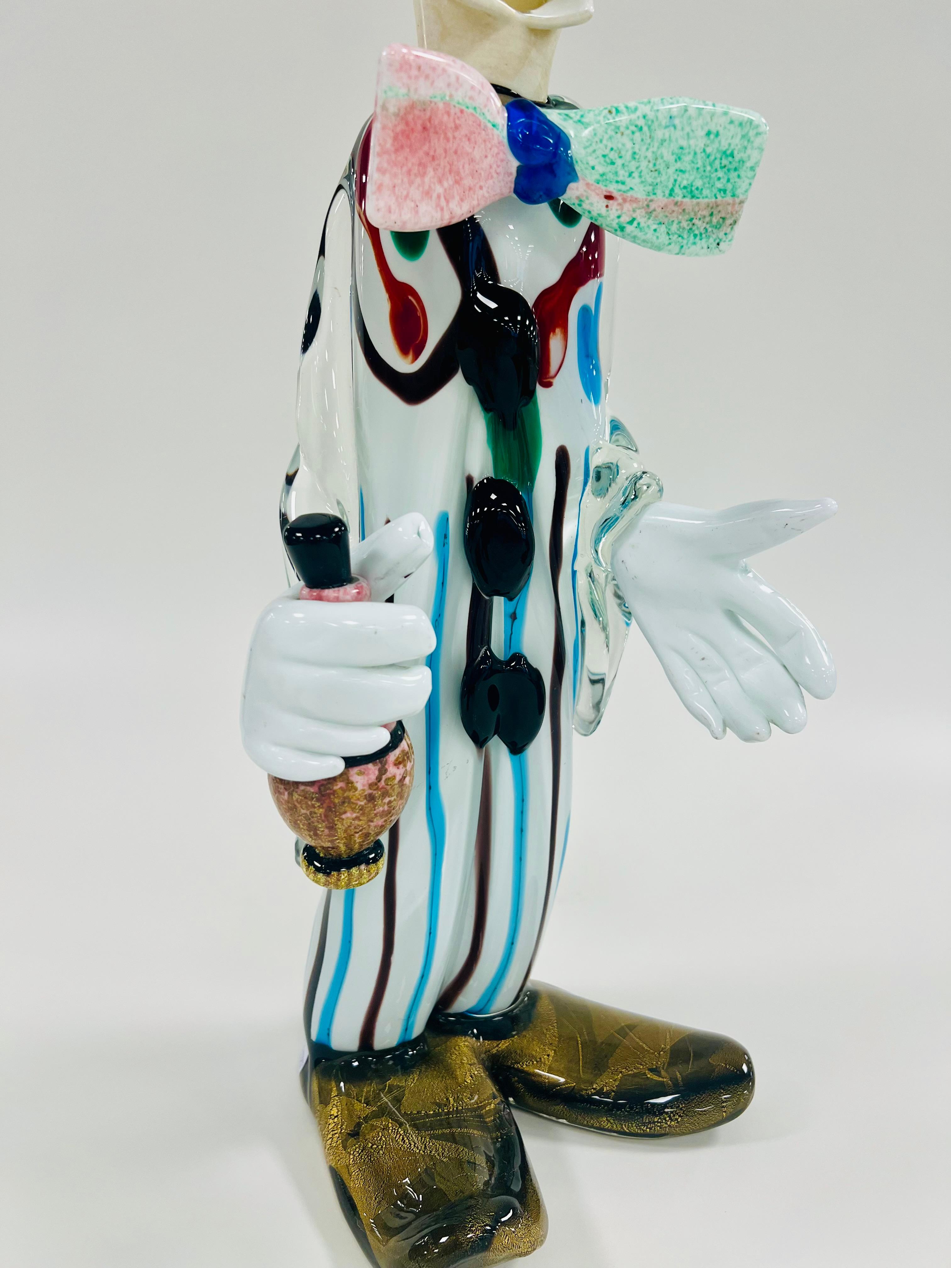 Vetro di Murano Enorme pagliaccio in vetro di Murano di Gino Cenedese circa 1950 in vendita