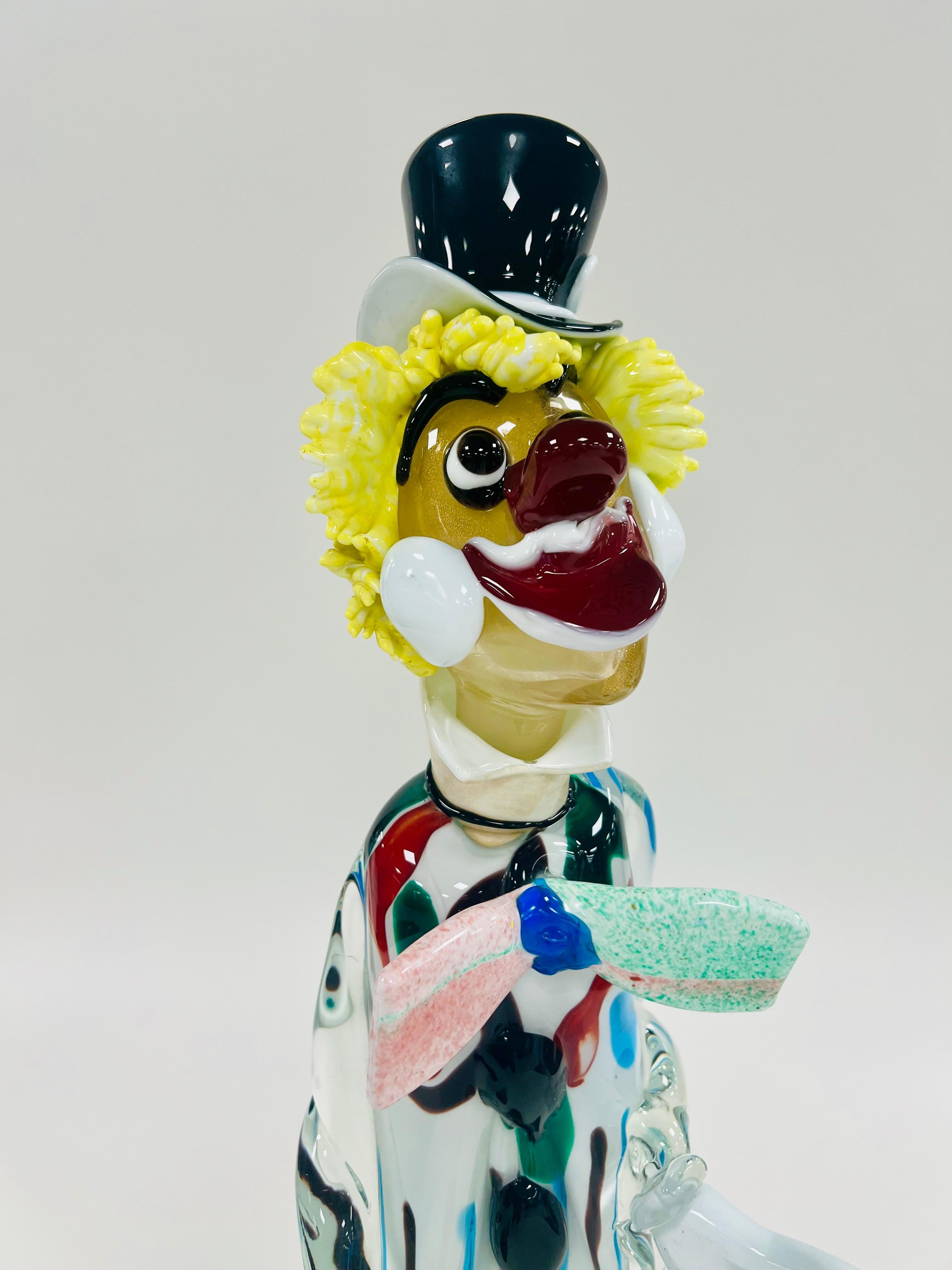 Enorme pagliaccio in vetro di Murano di Gino Cenedese circa 1950 in vendita 1