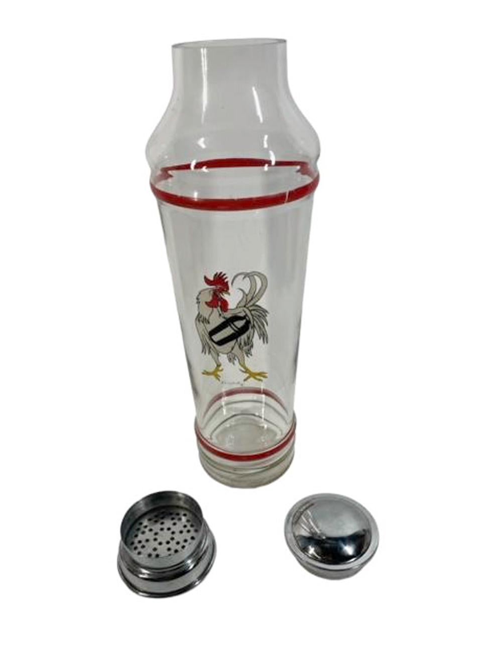 Huge Cocktail Shaker w/ Illustration by The New Yorker Cartoonist D.T. Carlisle In Good Condition For Sale In Chapel Hill, NC