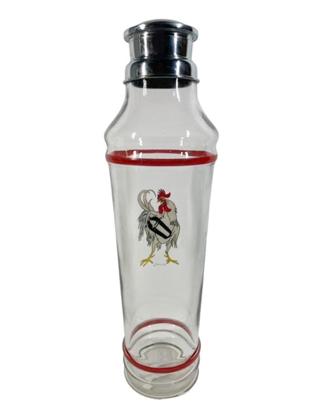 Huge Cocktail Shaker w/ Illustration by The New Yorker Cartoonist D.T. Carlisle For Sale 1