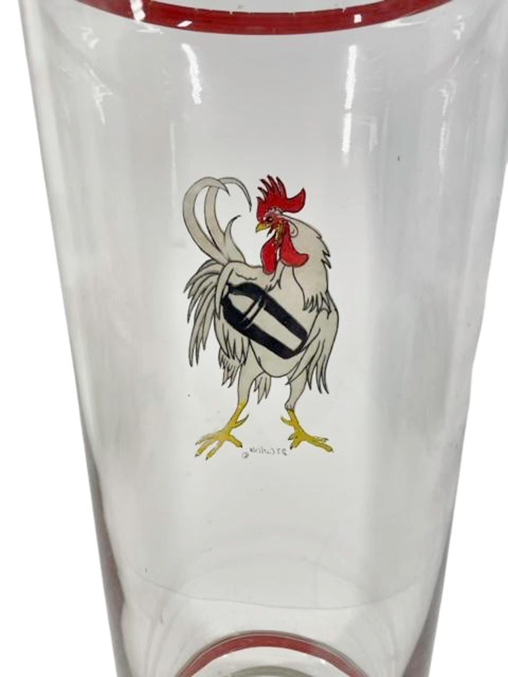 Huge Cocktail Shaker w/ Illustration by The New Yorker Cartoonist D.T. Carlisle For Sale 2