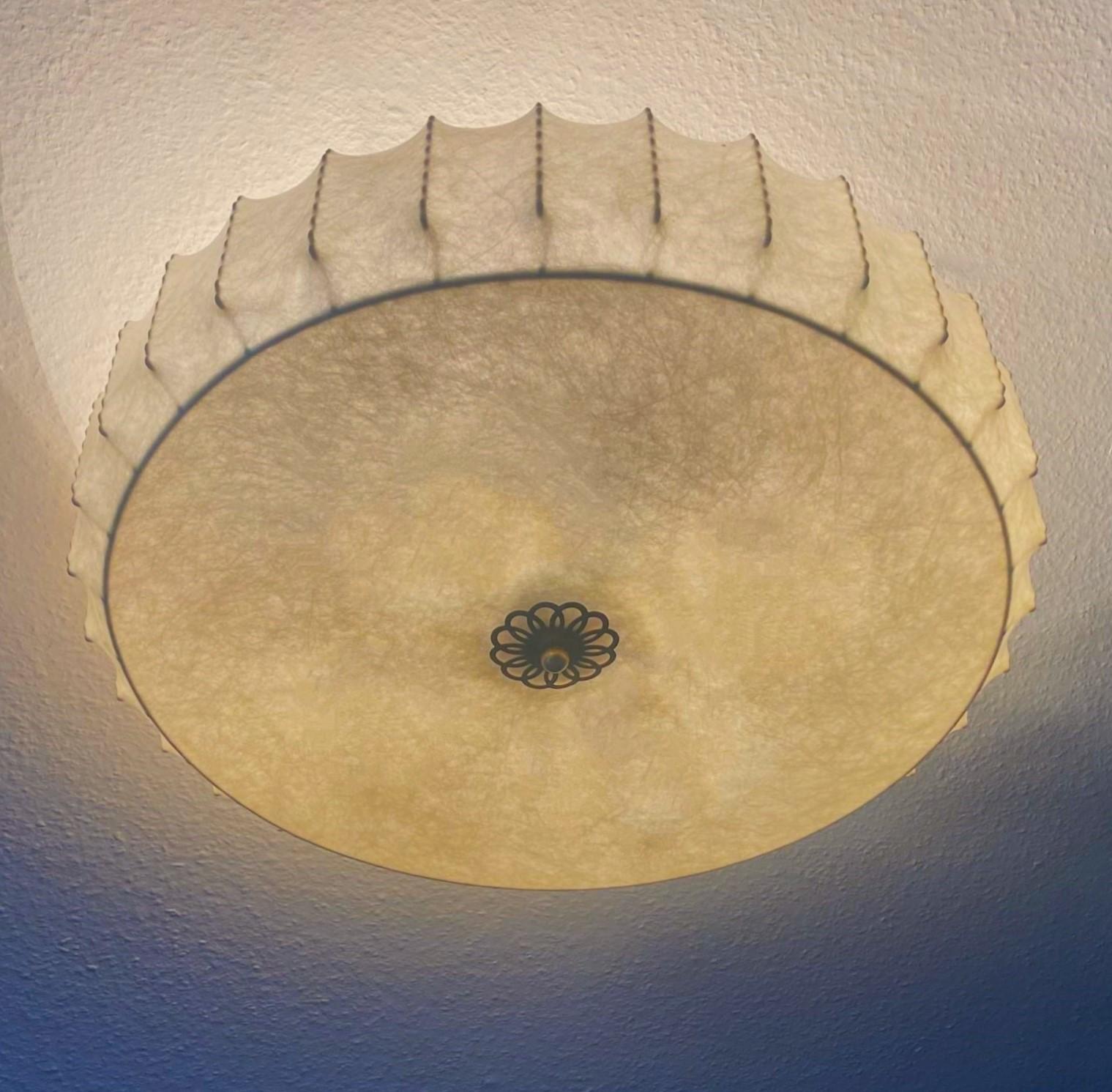 Large Cocoon Flush Mount by Friedel Wauer for Goldkant, Castiglioni, Flos Style 3