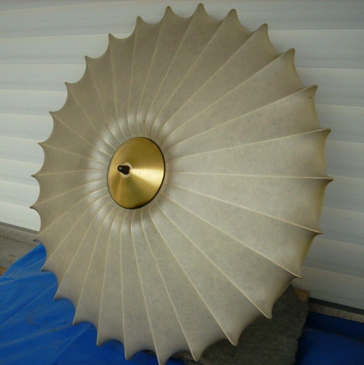 Hand-Crafted Huge Cocoon Flush Mount by Friedel Wauer for Goldkant, Castiglioni, Flos Style