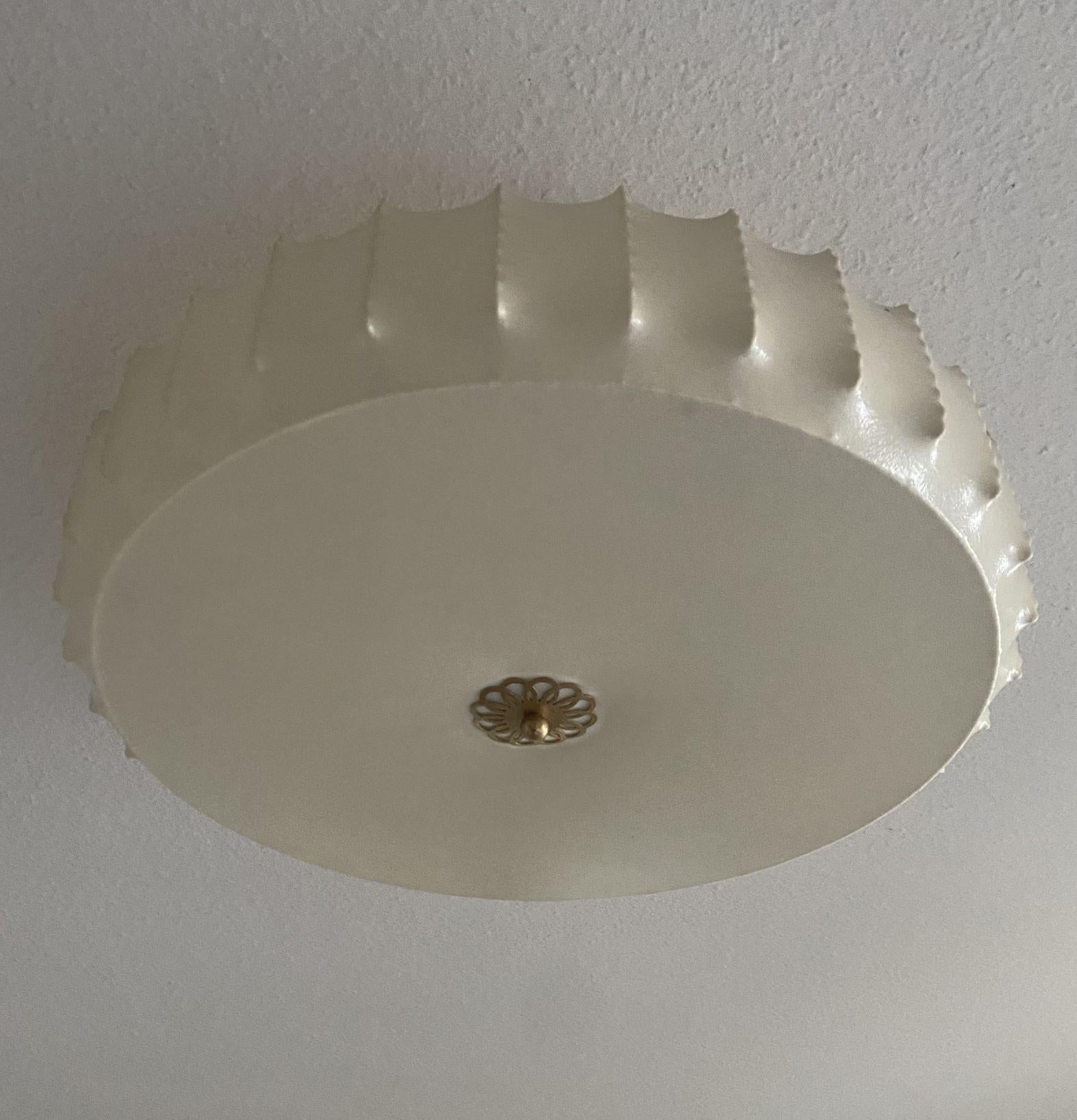 Large Cocoon Flush Mount by Friedel Wauer for Goldkant, Castiglioni, Flos Style In Good Condition In Frankfurt am Main, DE