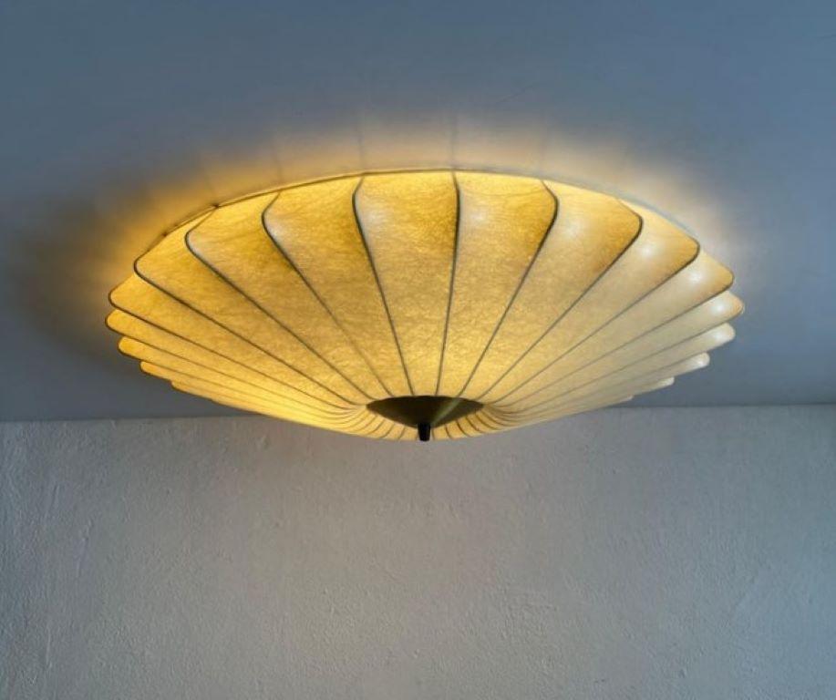 20th Century Huge Cocoon Flush Mount by Friedel Wauer for Goldkant, Castiglioni, Flos Style