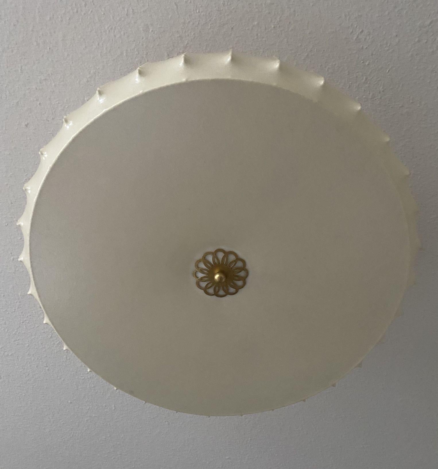 Metal Large Cocoon Flush Mount by Friedel Wauer for Goldkant, Castiglioni, Flos Style