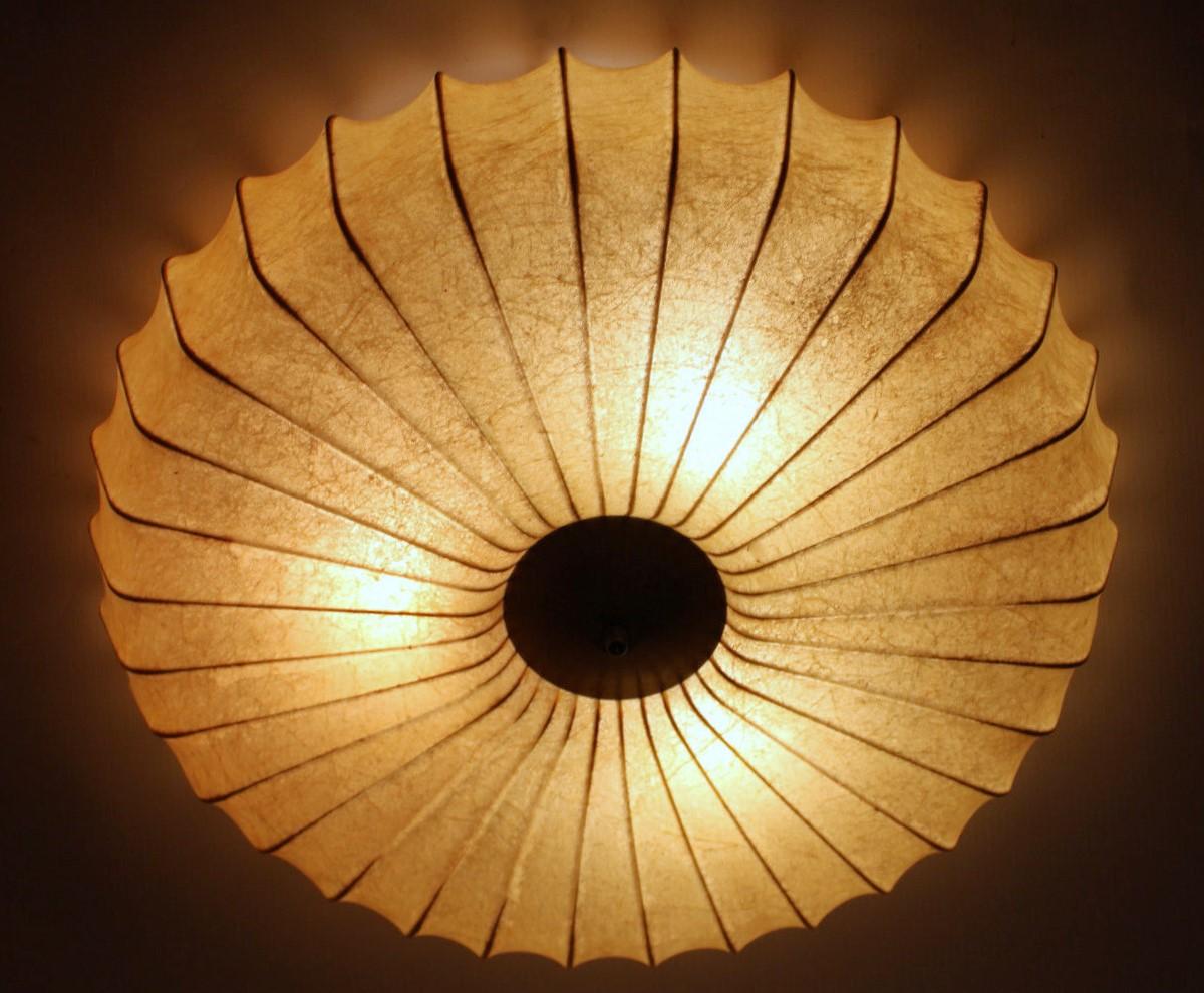 Metal Huge Cocoon Flush Mount by Friedel Wauer for Goldkant, Castiglioni, Flos Style
