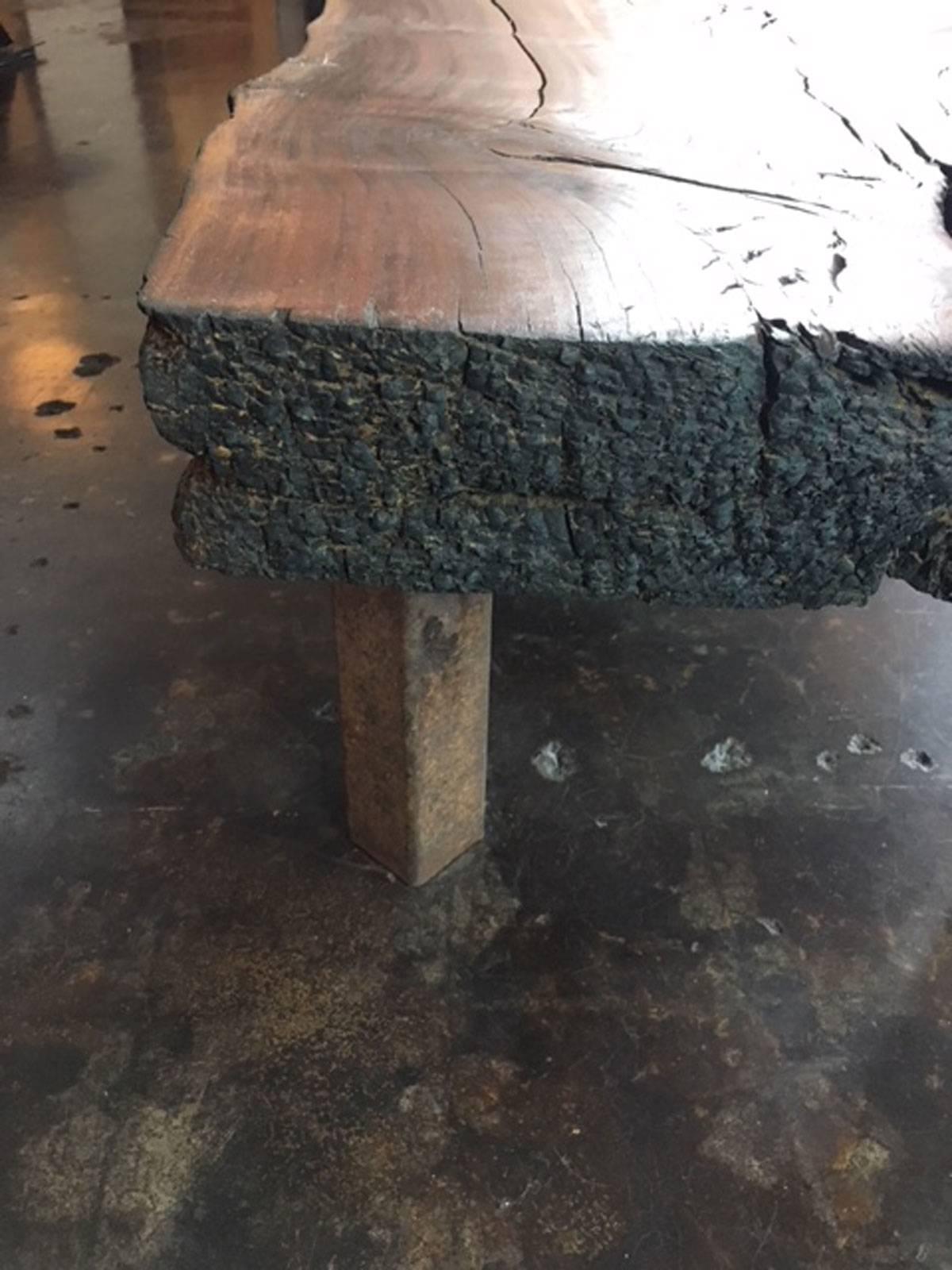 American Craftsman Huge Coffee Table or Display Table in Eucalyptus Wood For Sale