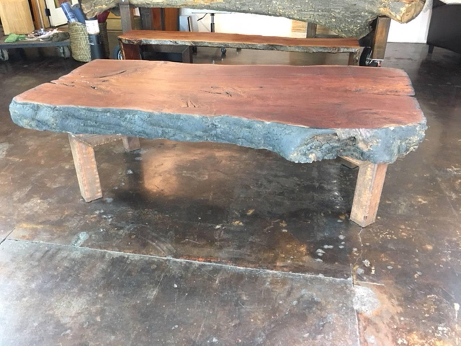 Huge Coffee Table or Display Table in Eucalyptus Wood In Excellent Condition For Sale In Phoenix, AZ